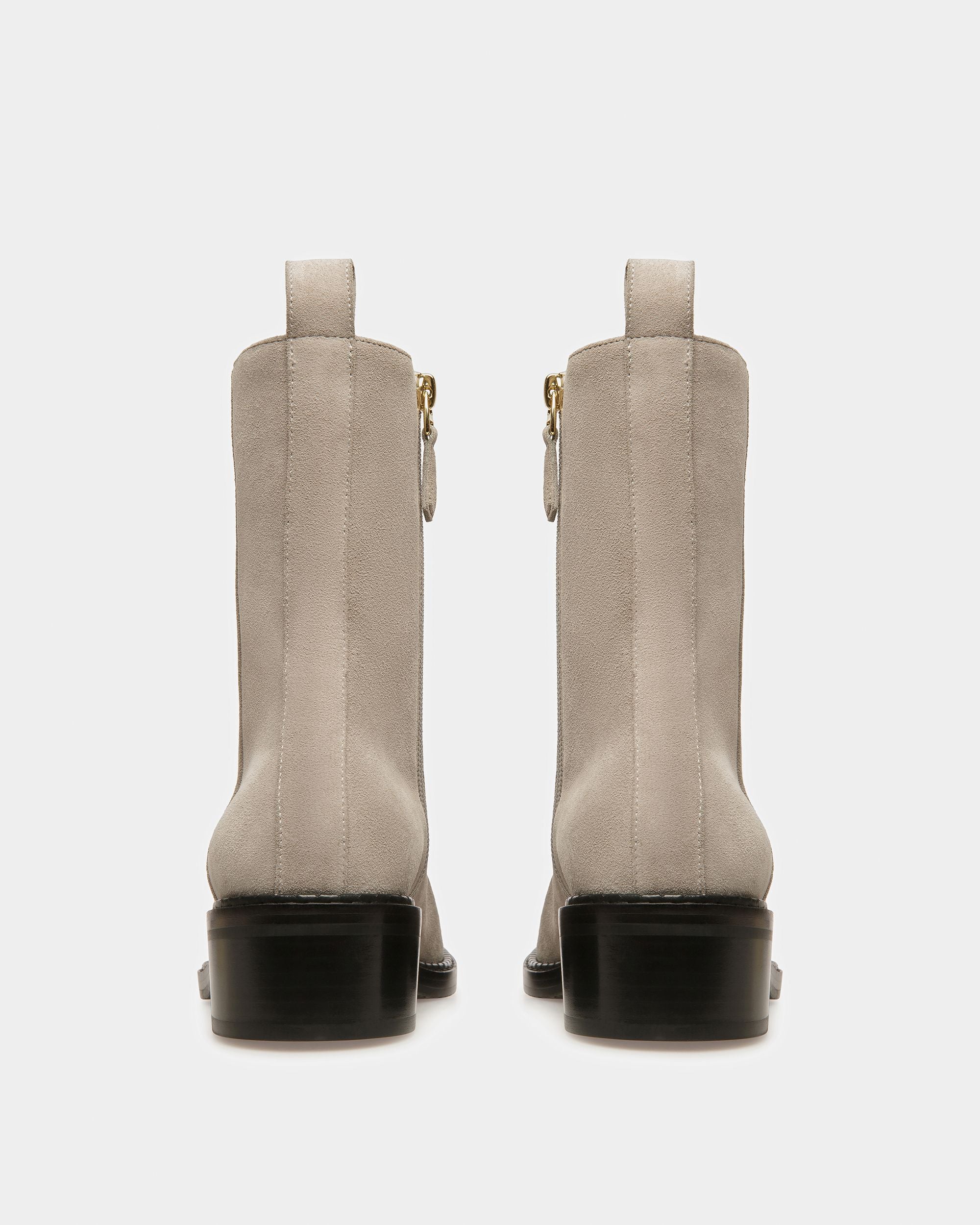 Austine Leather Boots In Stone - Women's - Bally - 04