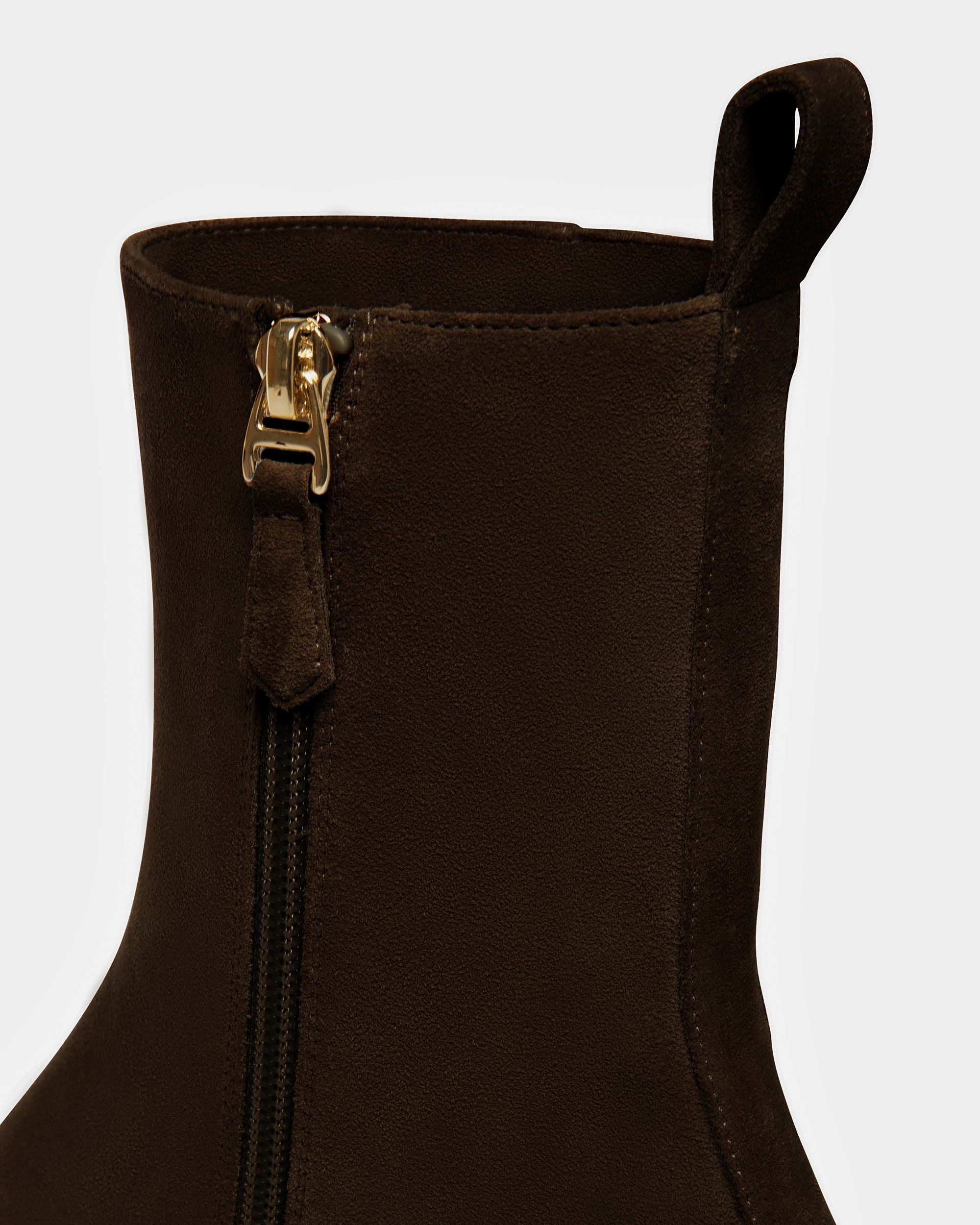 Austine Leather Boots In Ebony Brown - Women's - Bally - 05
