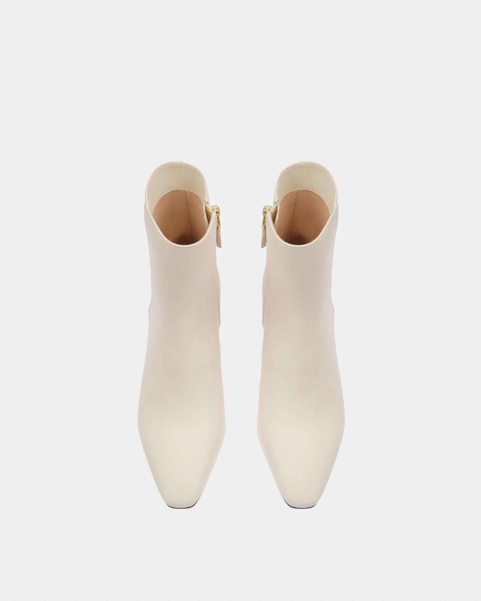 Glenda Leather Boots In Bone - Women's - Bally - 02