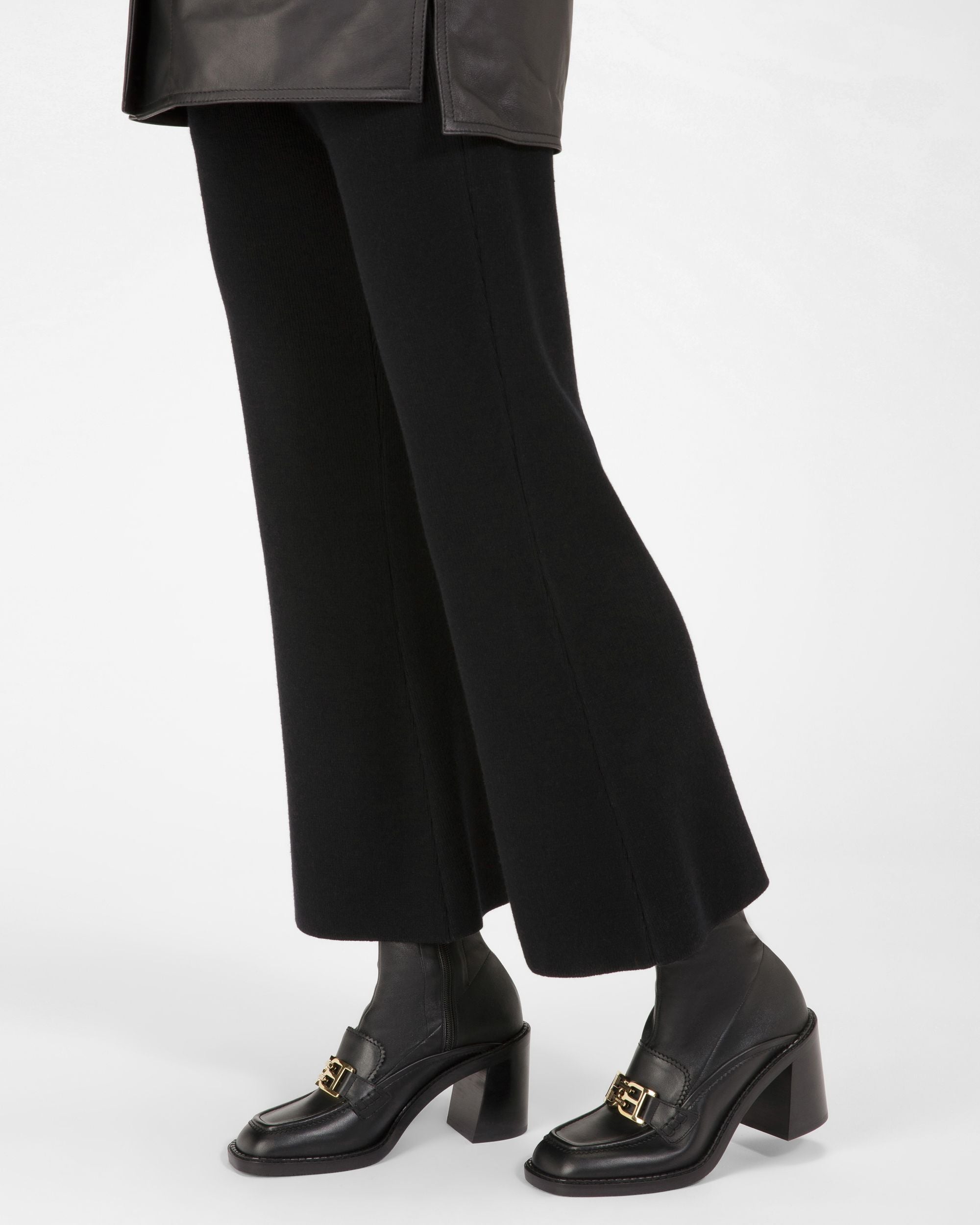 Enzy Leather Booties In Black - Women's - Bally - 06