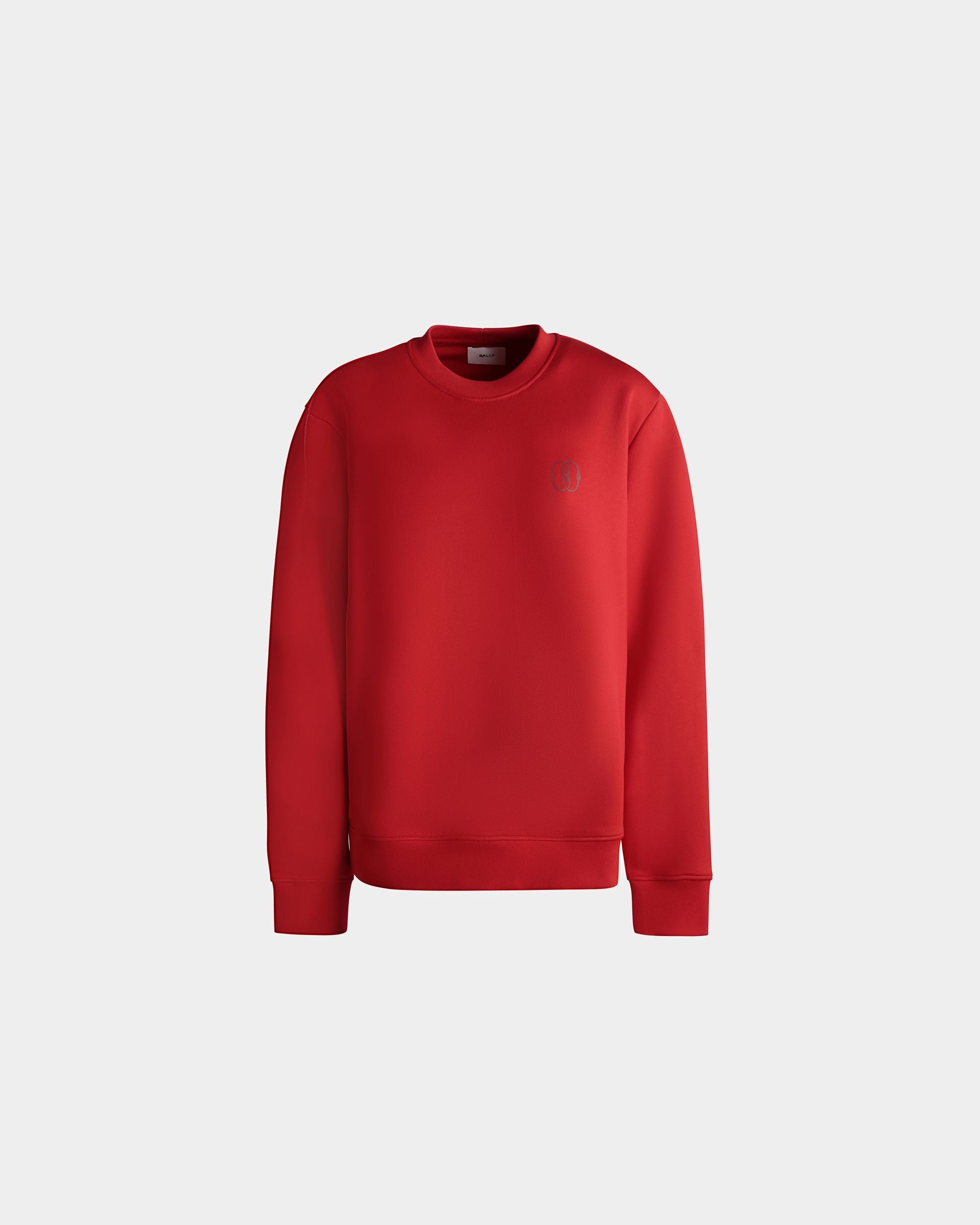 Crewneck Sweatshirt In Red Cotton - Women's - Bally - 01