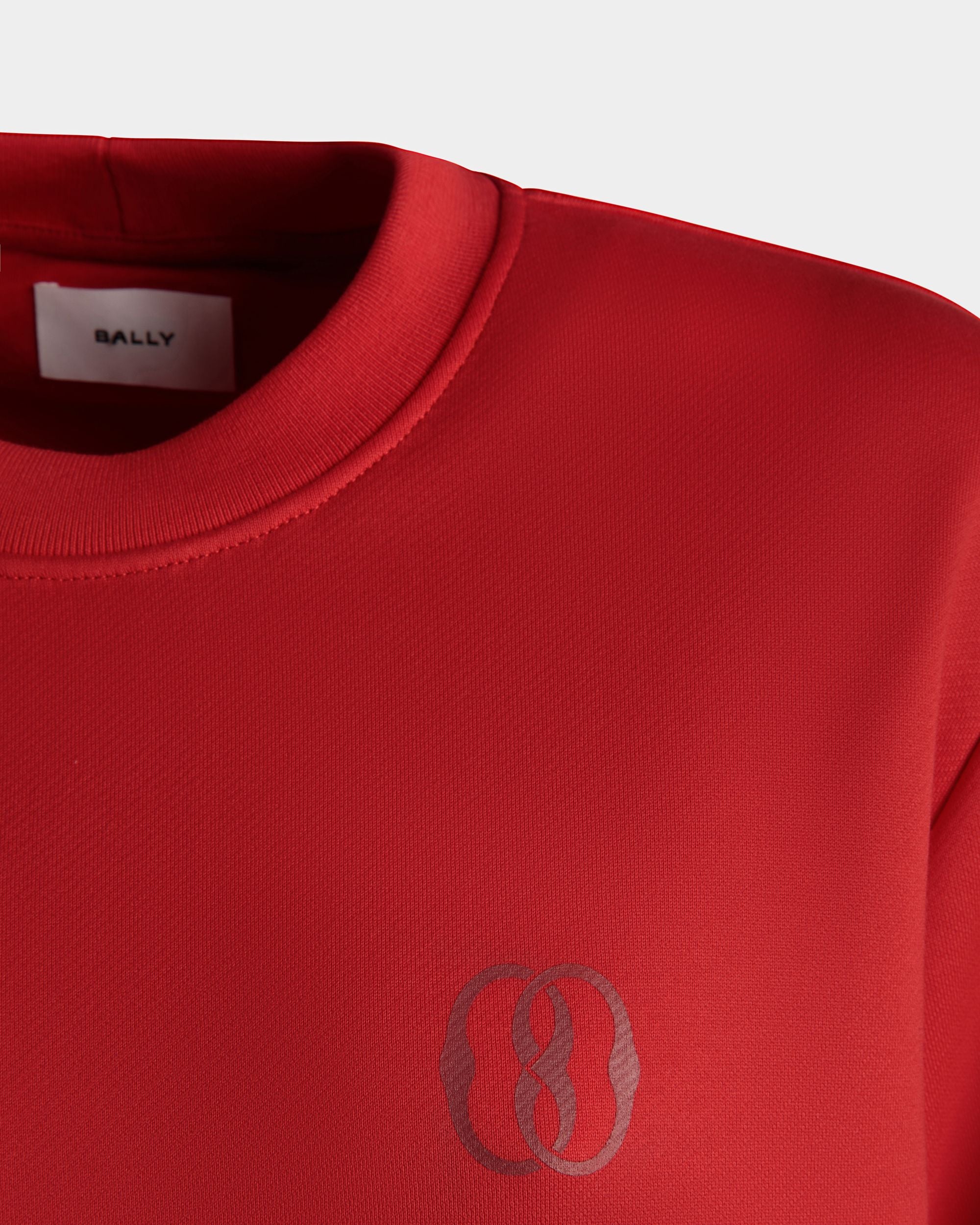 Crewneck Sweatshirt In Red Cotton - Women's - Bally - 02
