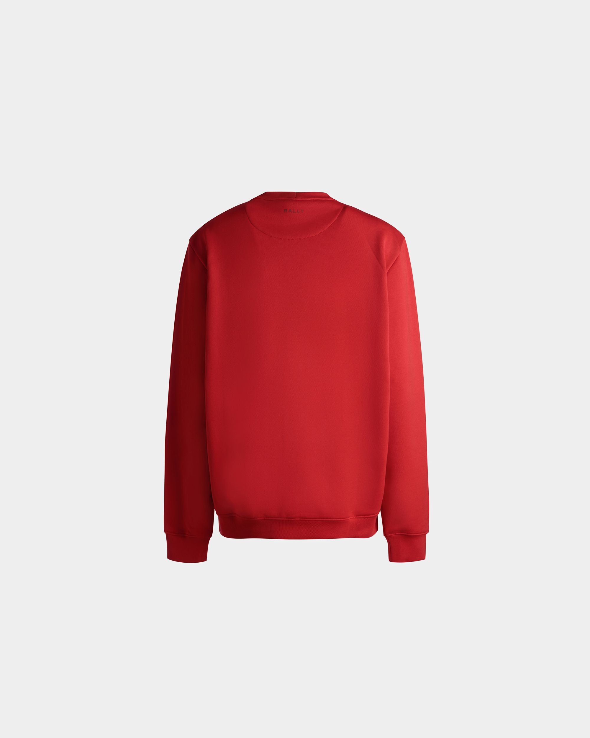 Crewneck Sweatshirt In Red Cotton - Women's - Bally - 03