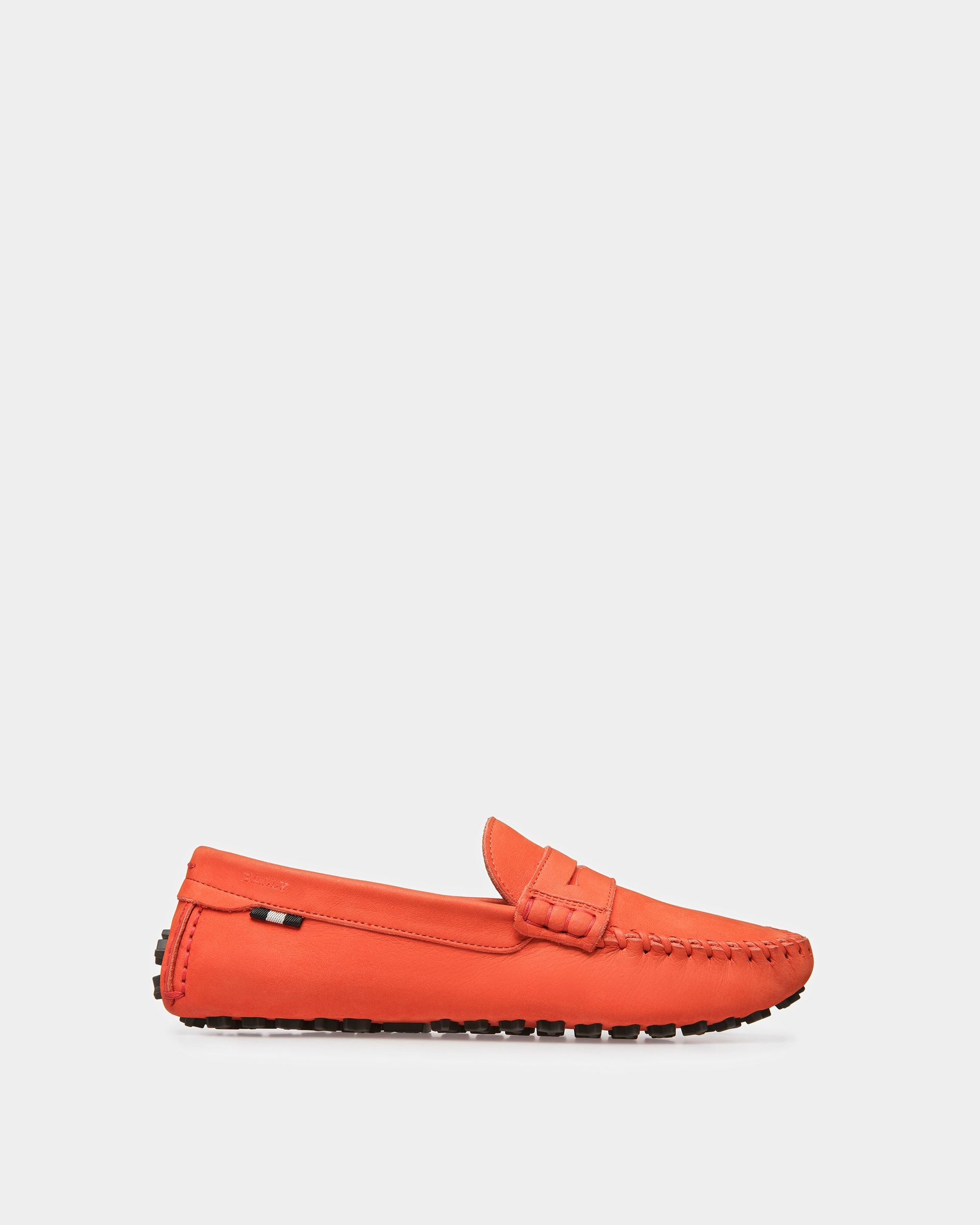 Lamby Leather Drivers In Orange - Women's - Bally - 01