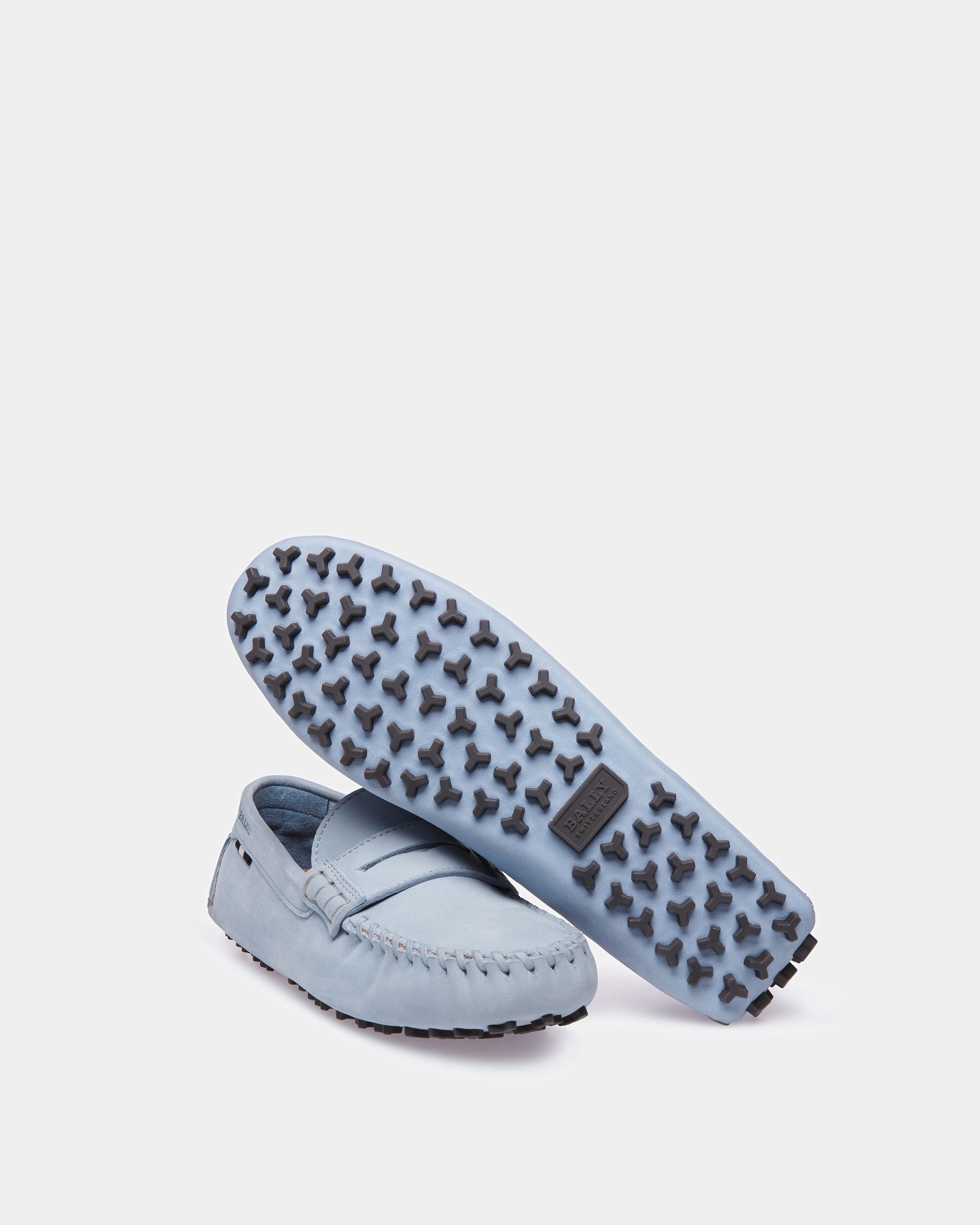 Lamby Leather Drivers In Light Blue - Women's - Bally - 05