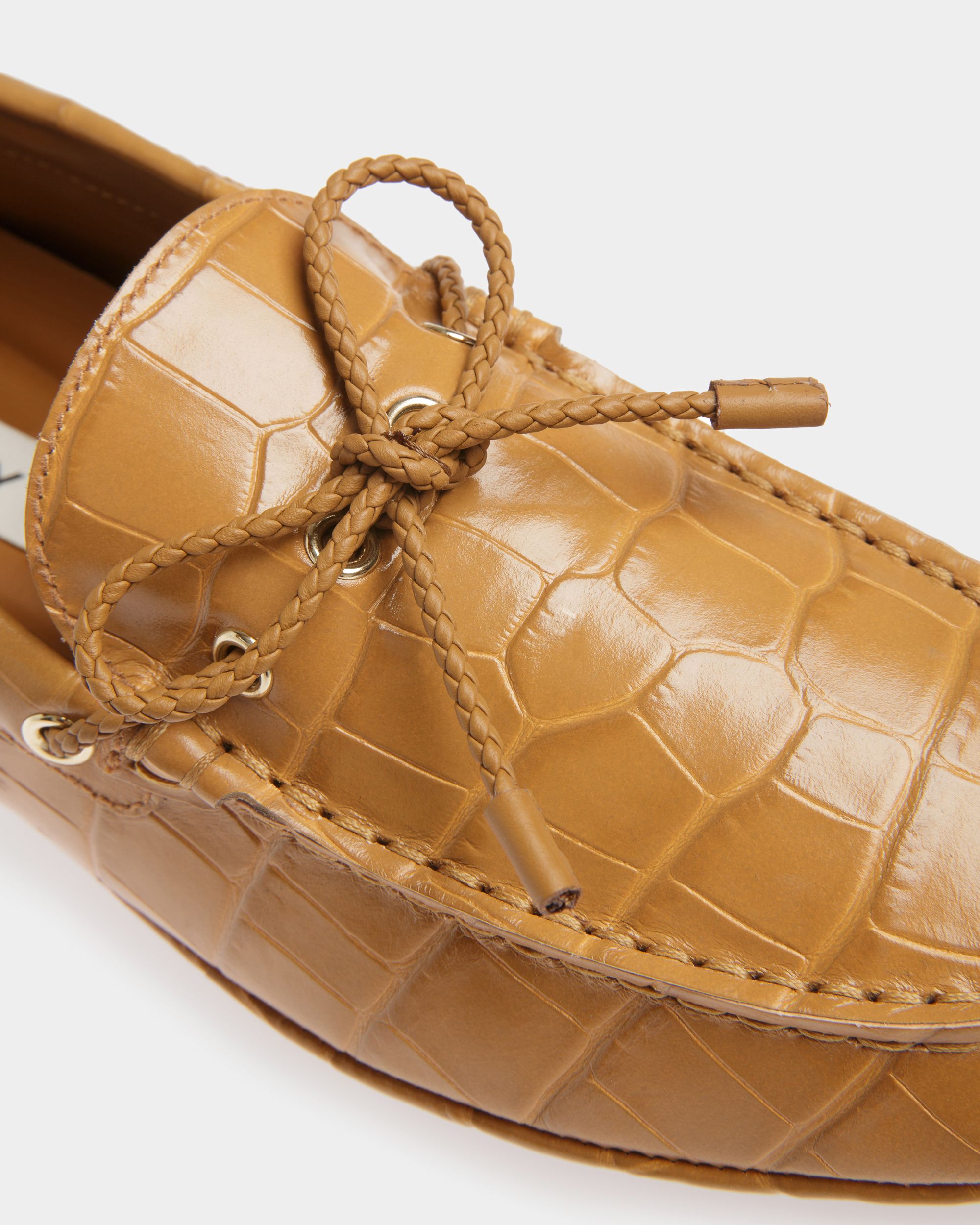 Women s Kerbs Drivers In Desert Leather Bally
