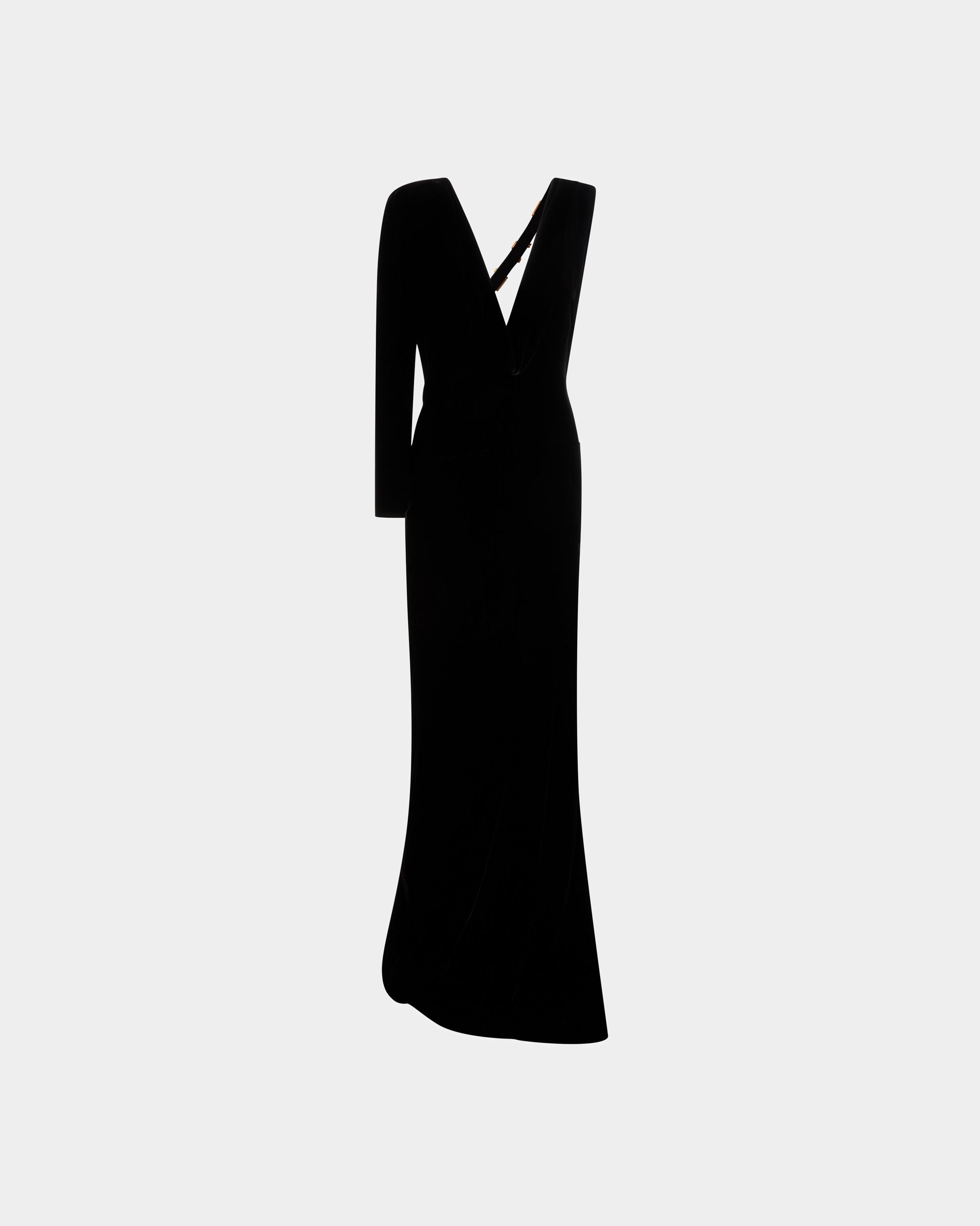 Asymmetric Dress In Black Silk Mix - Women's - Bally - 01