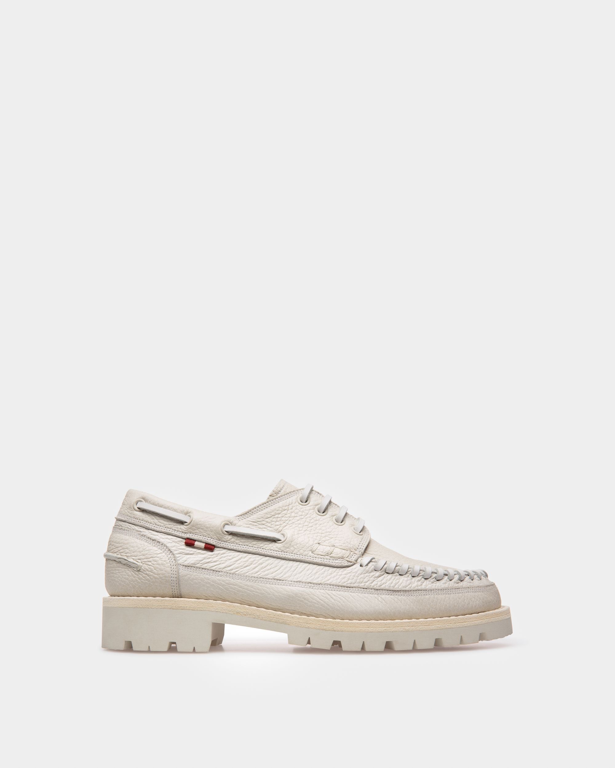 Trendal Leather Moccasin In Denty White - Women's - Bally - 01