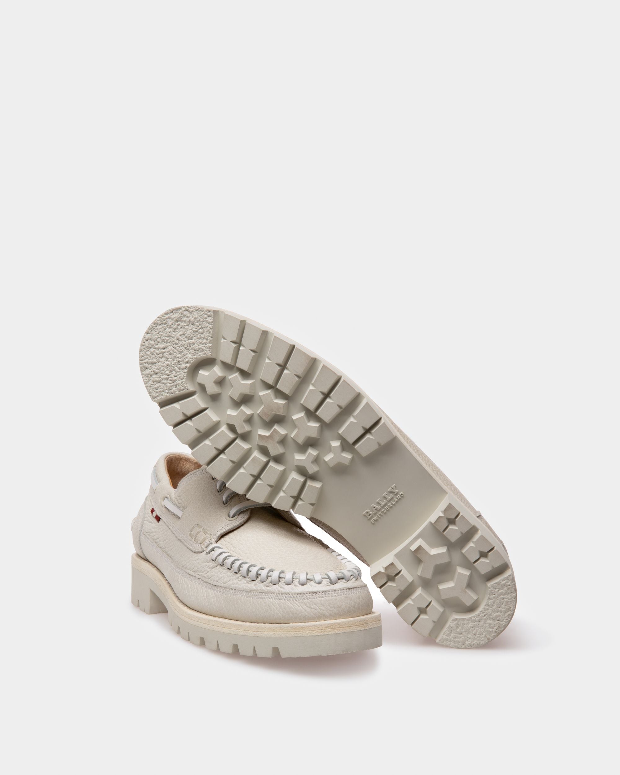Trendal Leather Moccasin In Denty White - Women's - Bally - 04