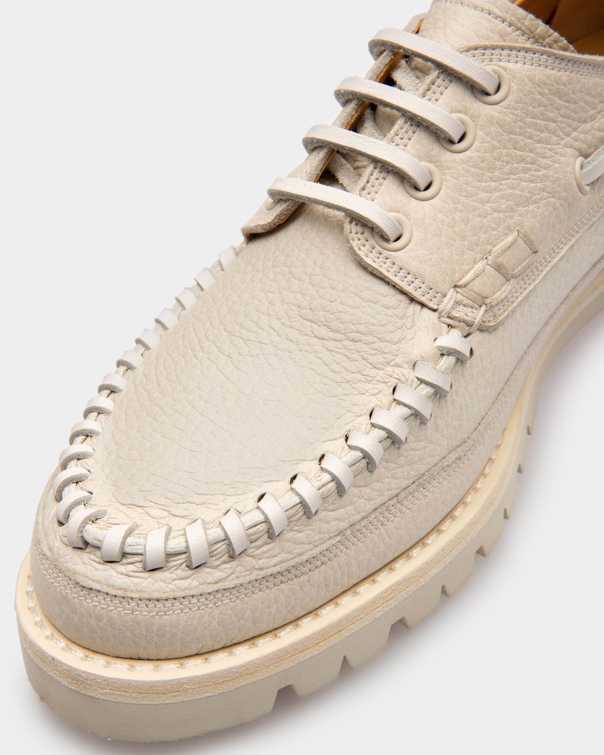 Trendal Leather Moccasin In Denty White - Women's - Bally - 05