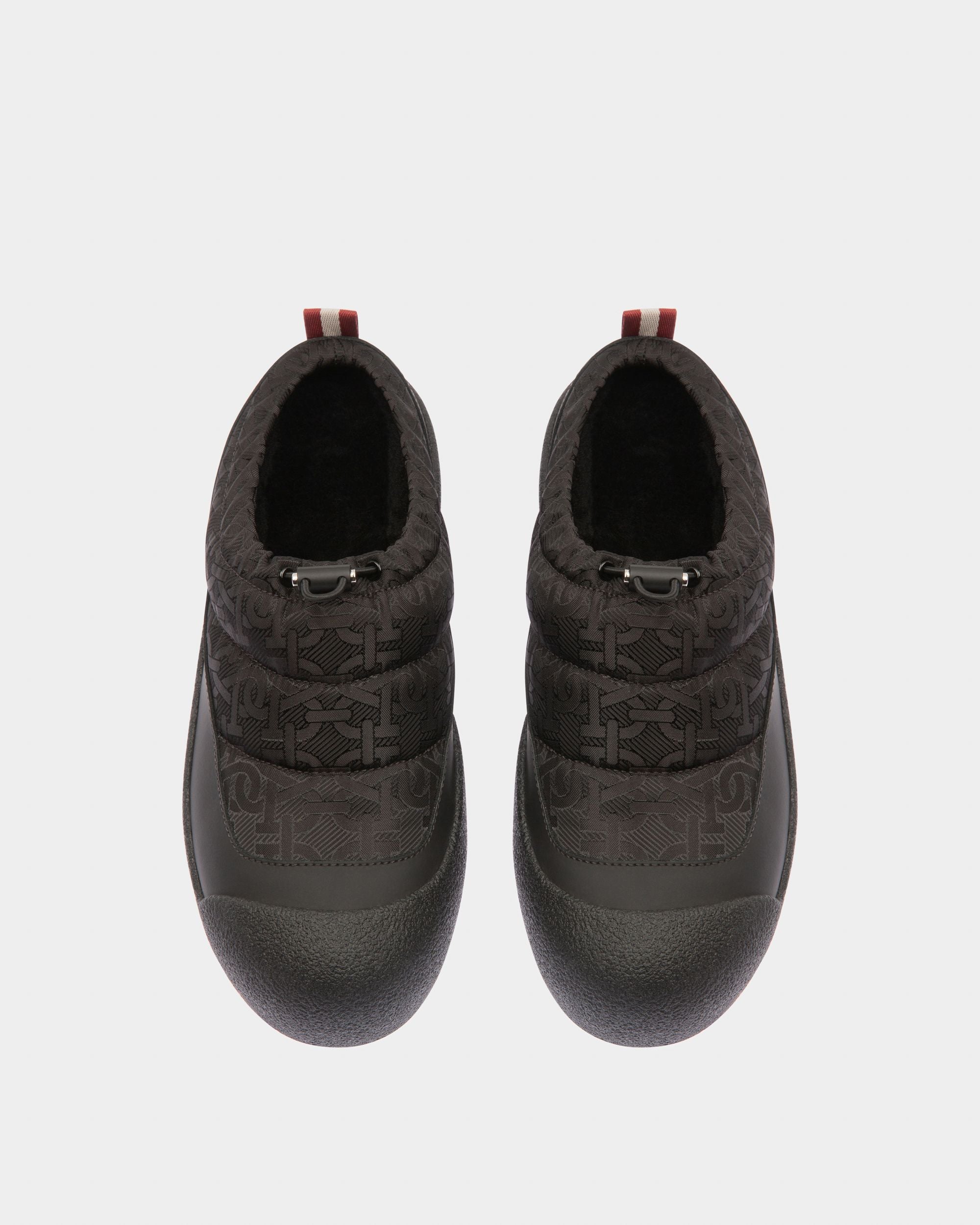 Carys Nylon Jacquard Slippers In Black - Women's - Bally - 03