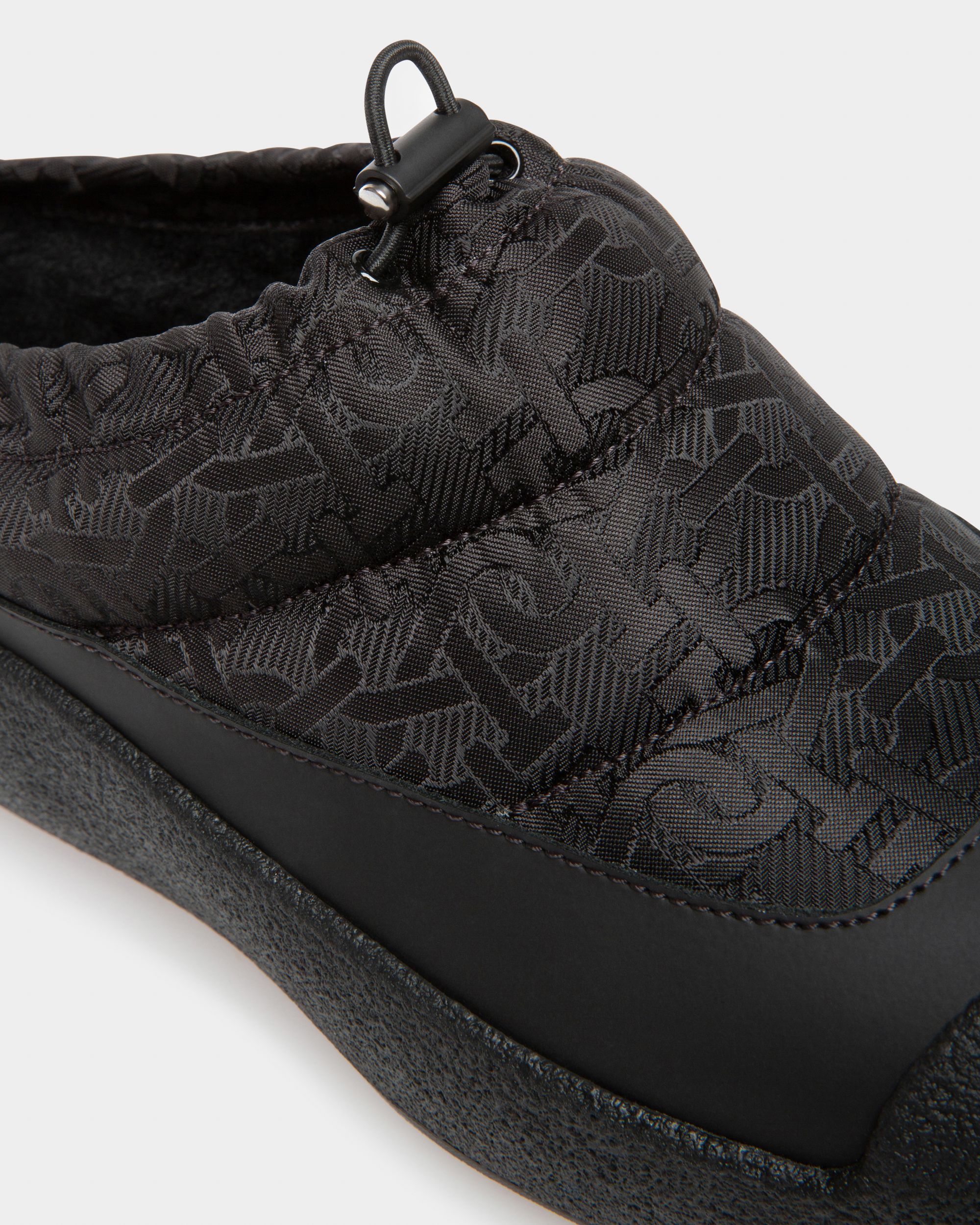 Carys Nylon Jacquard Slippers In Black - Women's - Bally - 06