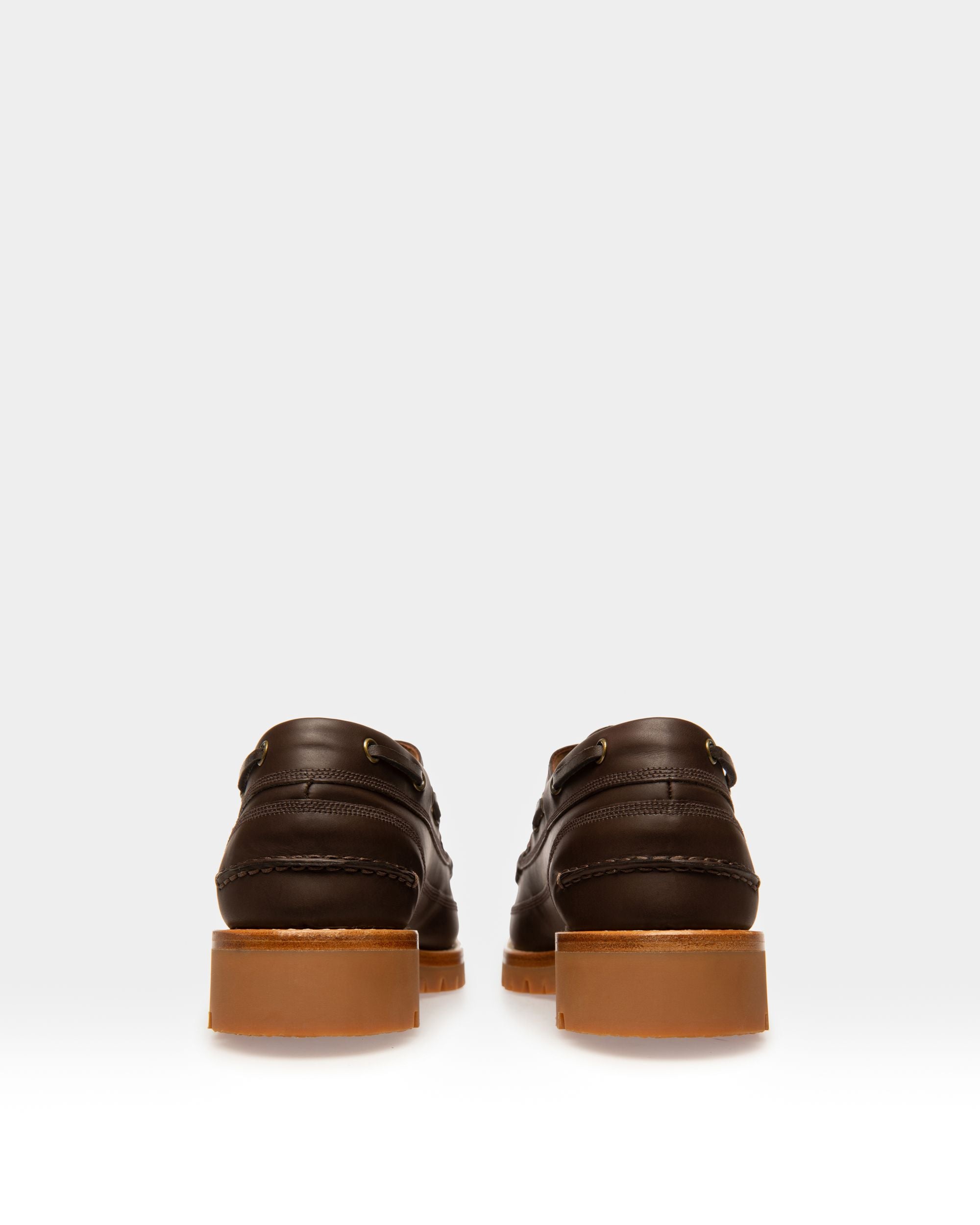 Tristan Leather Moccasin In Brown - Women's - Bally - 04