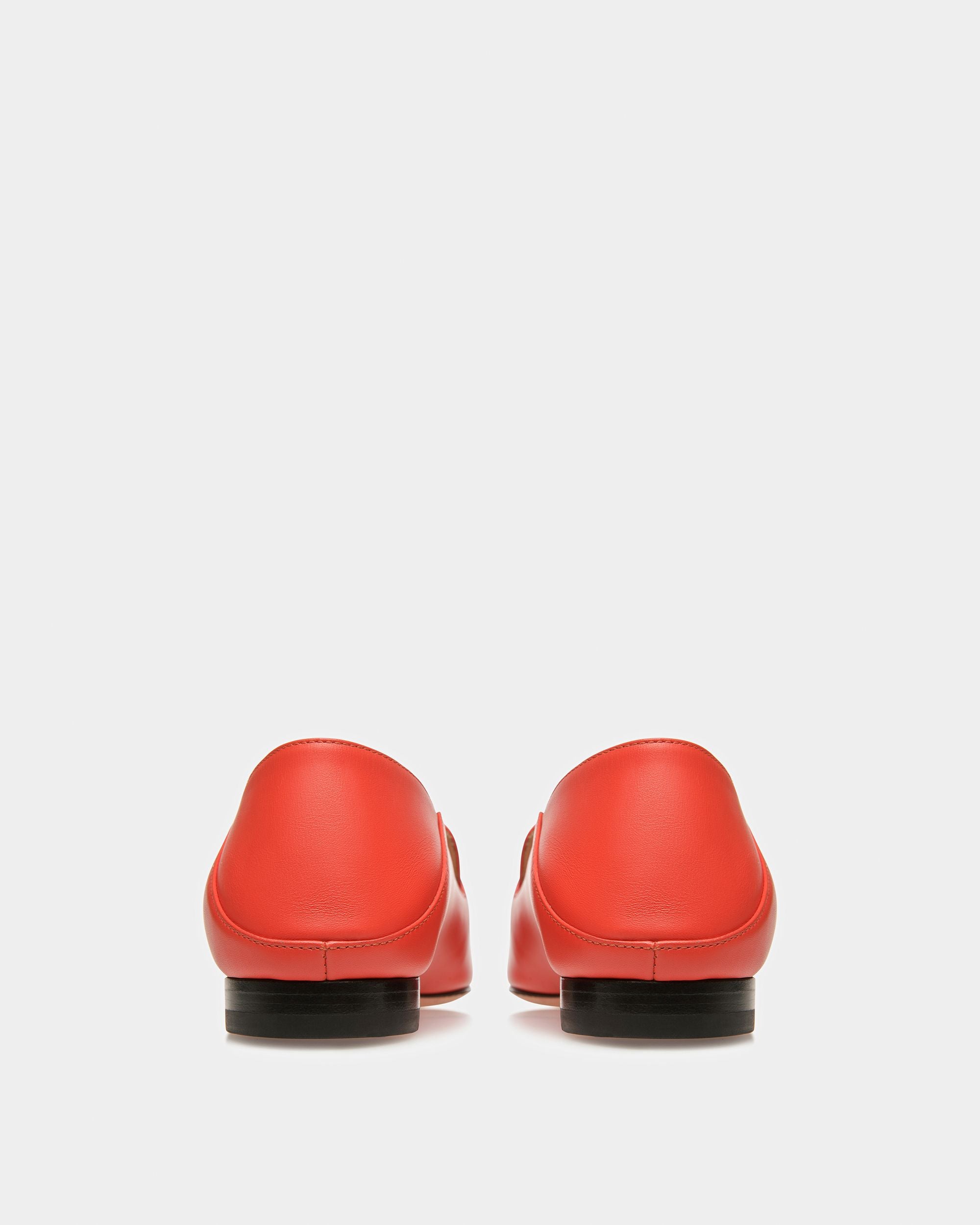 Ellah Leather Slippers In Orange - Women's - Bally - 03