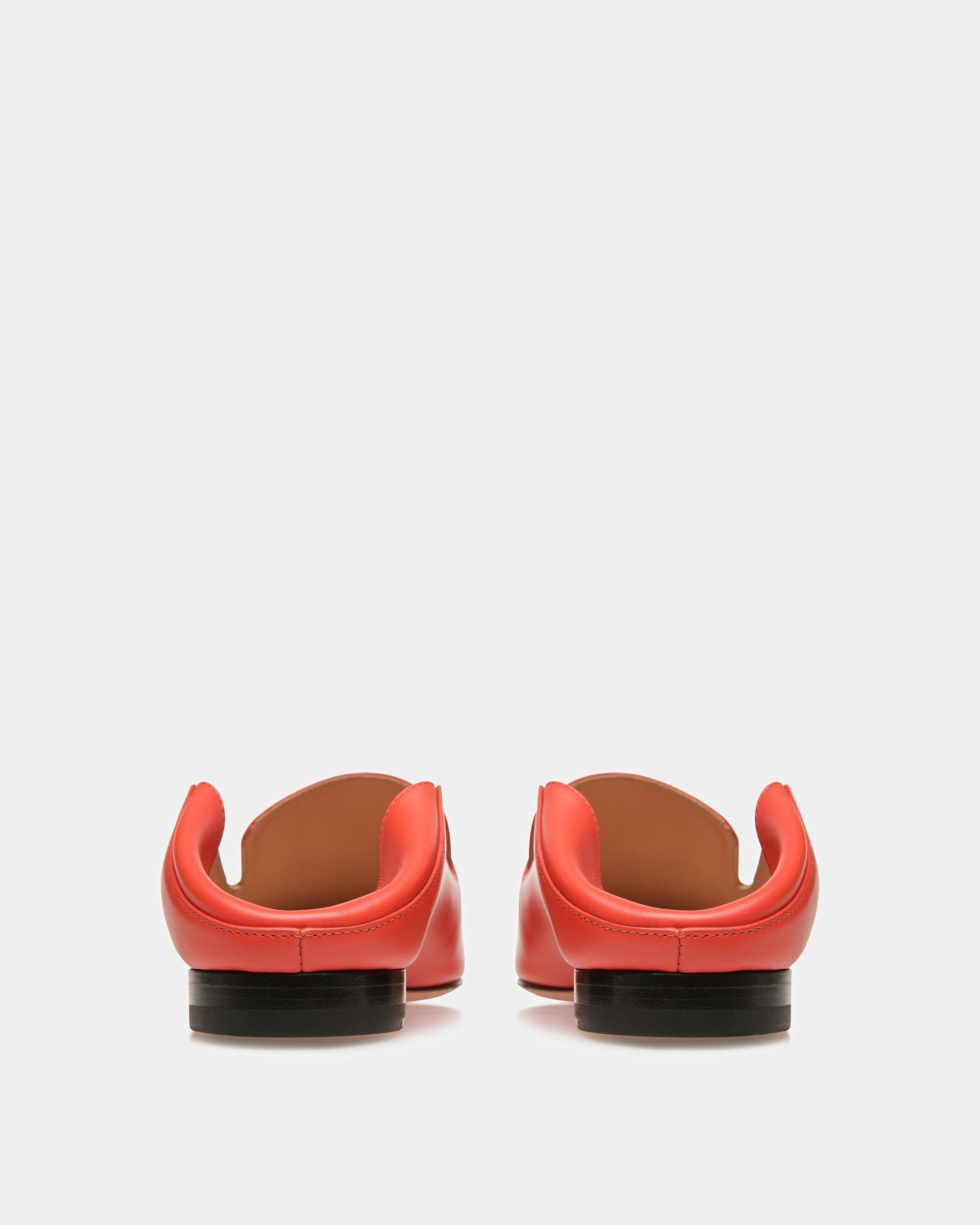 Ellah Leather Slippers In Orange - Women's - Bally - 06