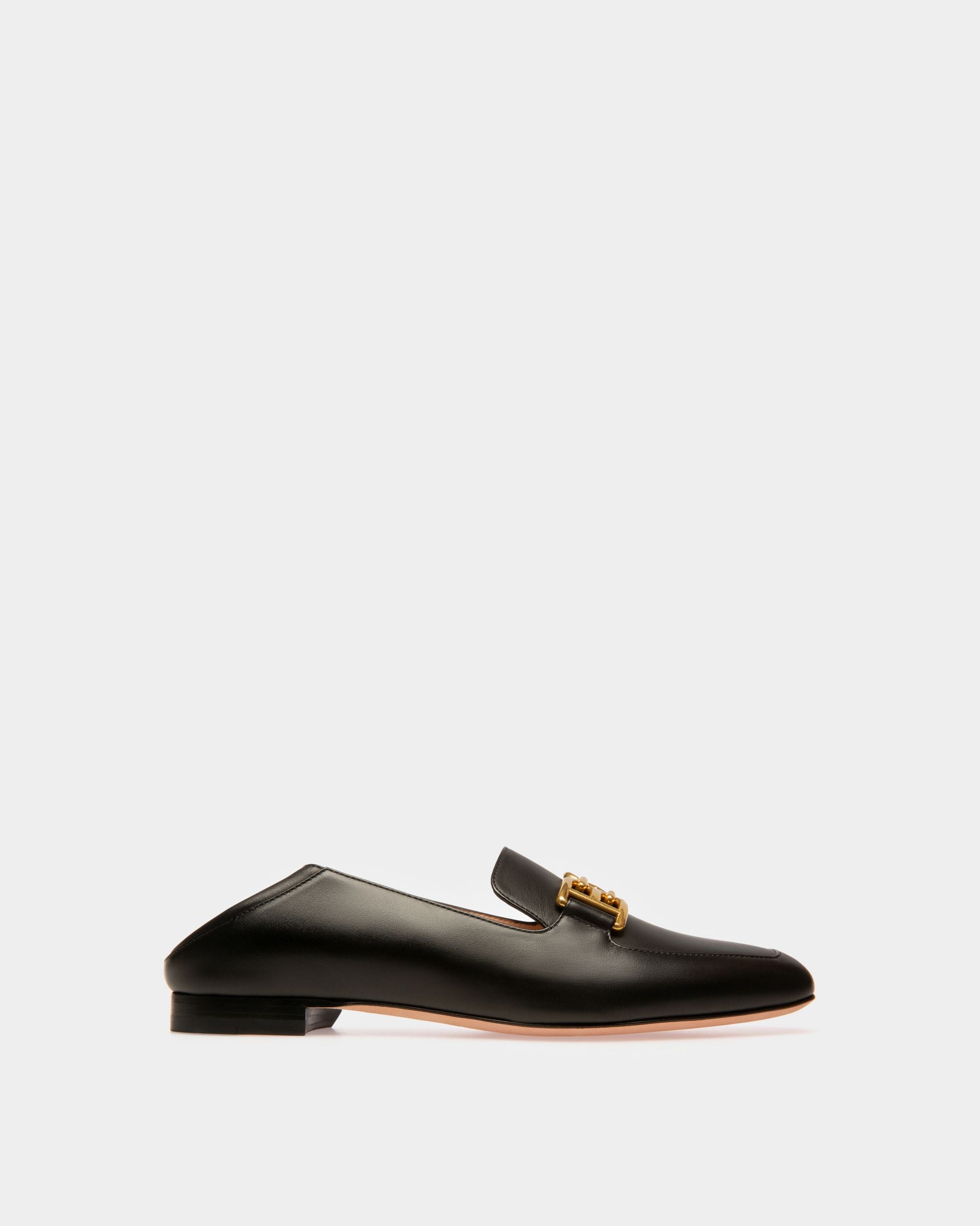 Ellah Flat Leather Loafers In Black - Women's - Bally - 01