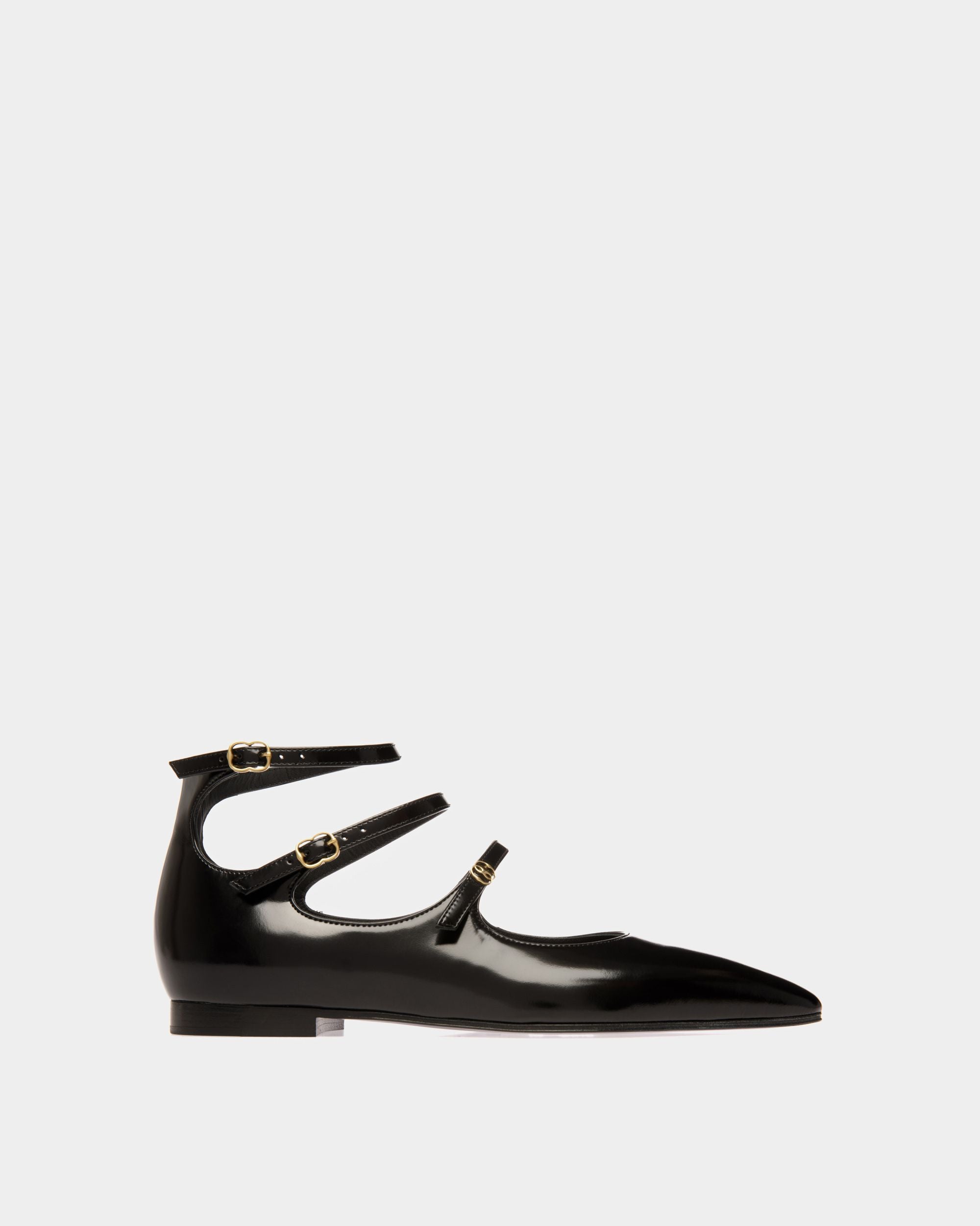 Marilou Flat Pumps In Black Leather - Women's - Bally - 01