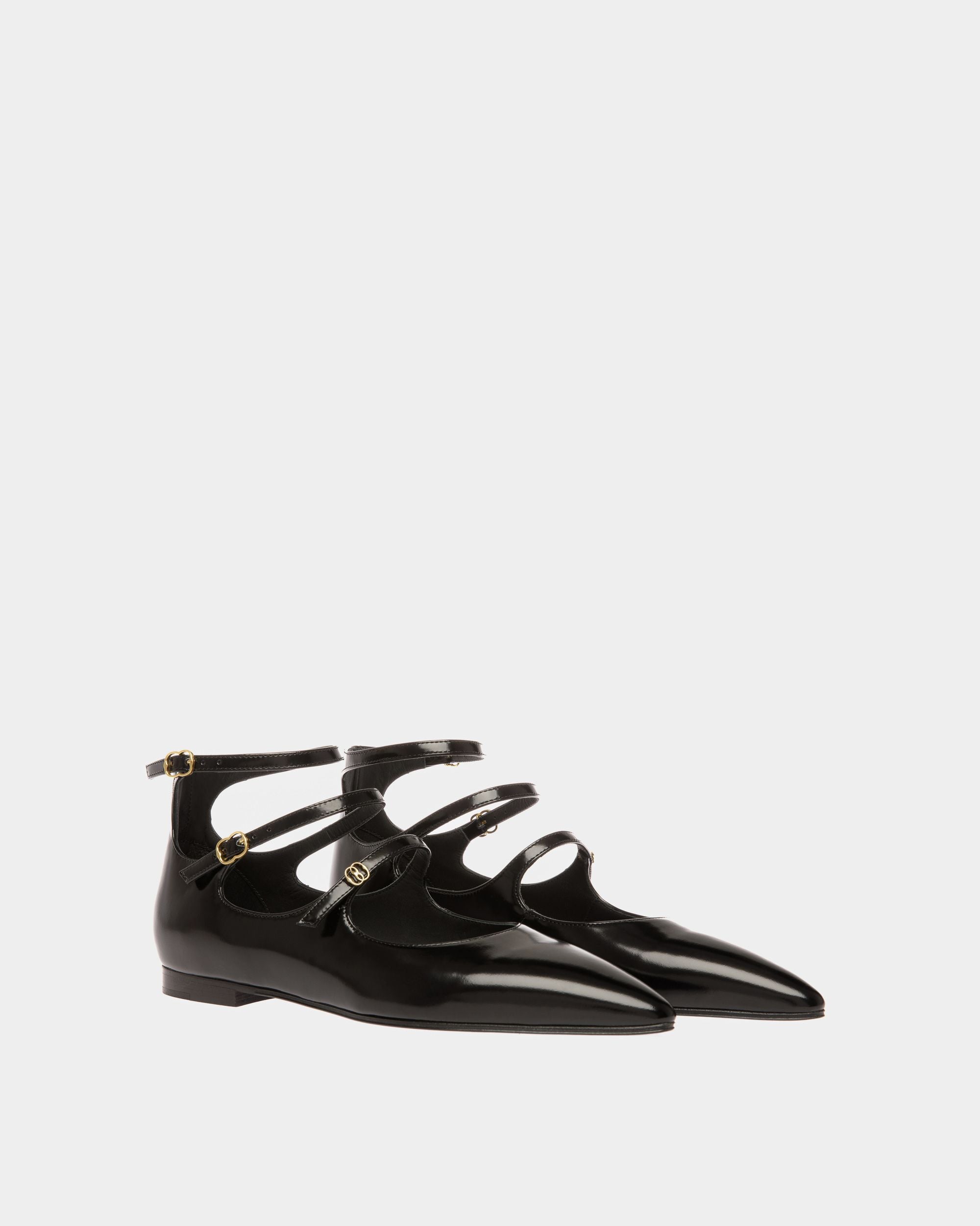 Marilou Flat Pumps In Black Leather - Women's - Bally - 03