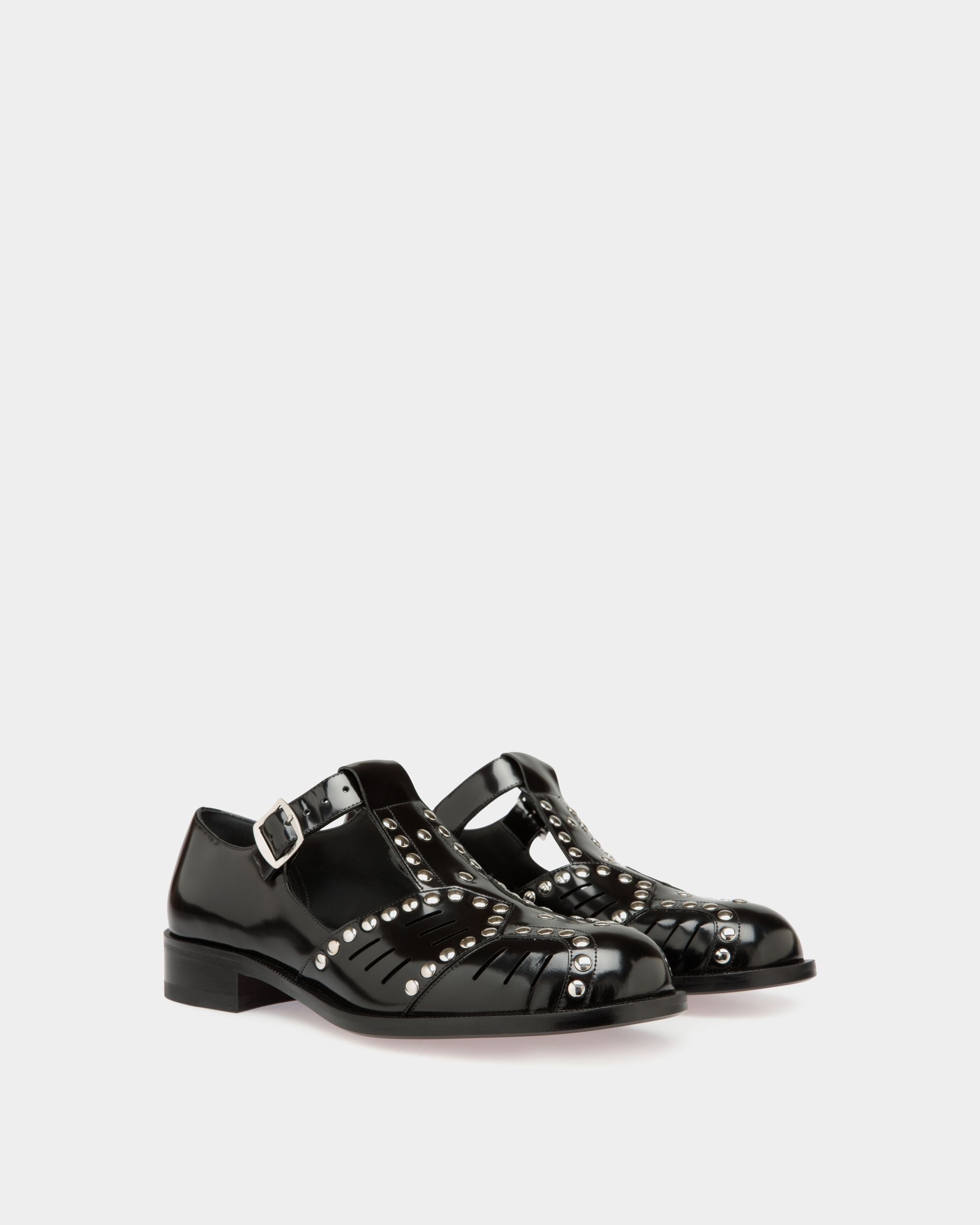Spiegel Flat Sandal in Black Leather - Women's - Bally - 02