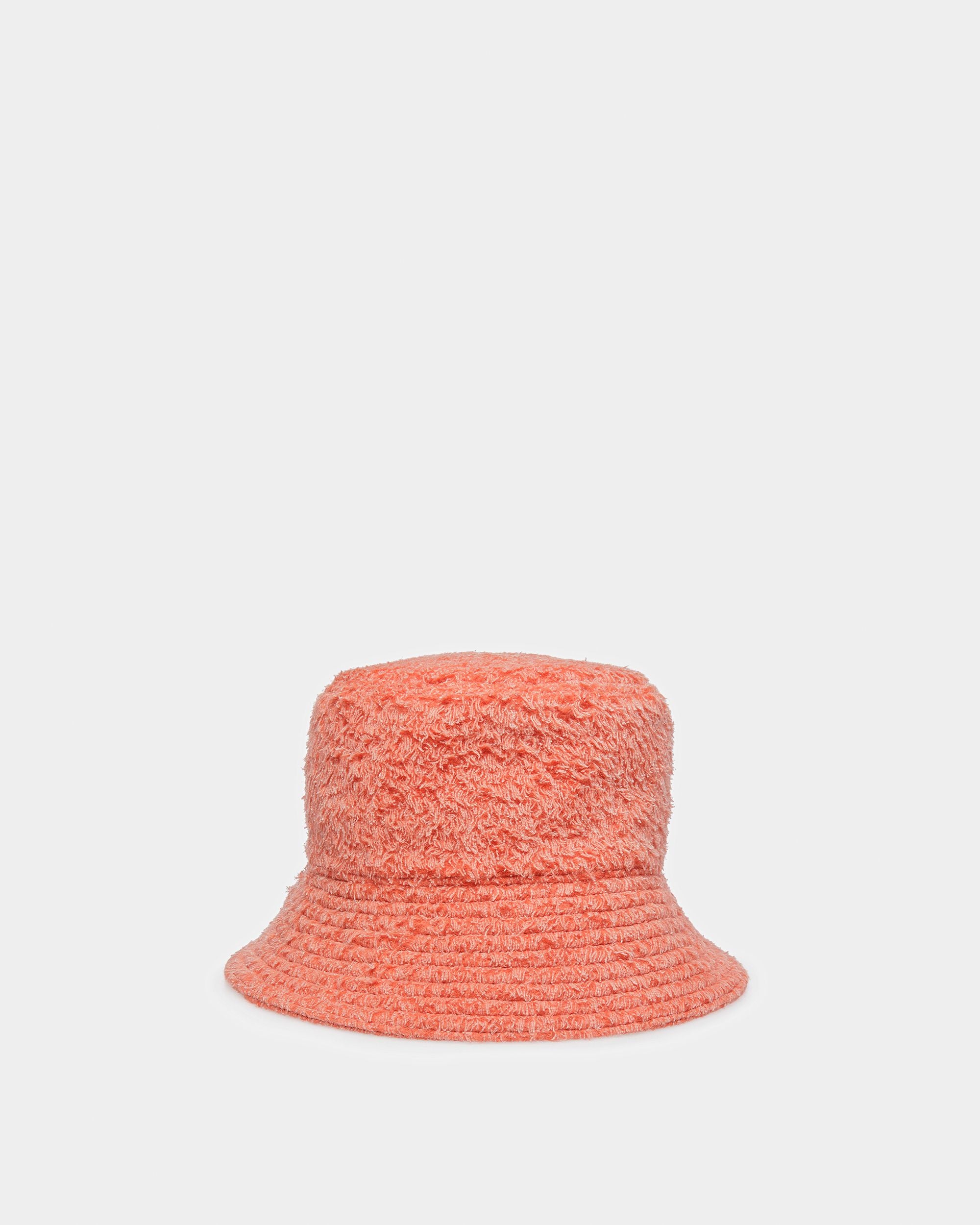 Mixed Wool Bucket Hat In Orange - Women's - Bally - 01