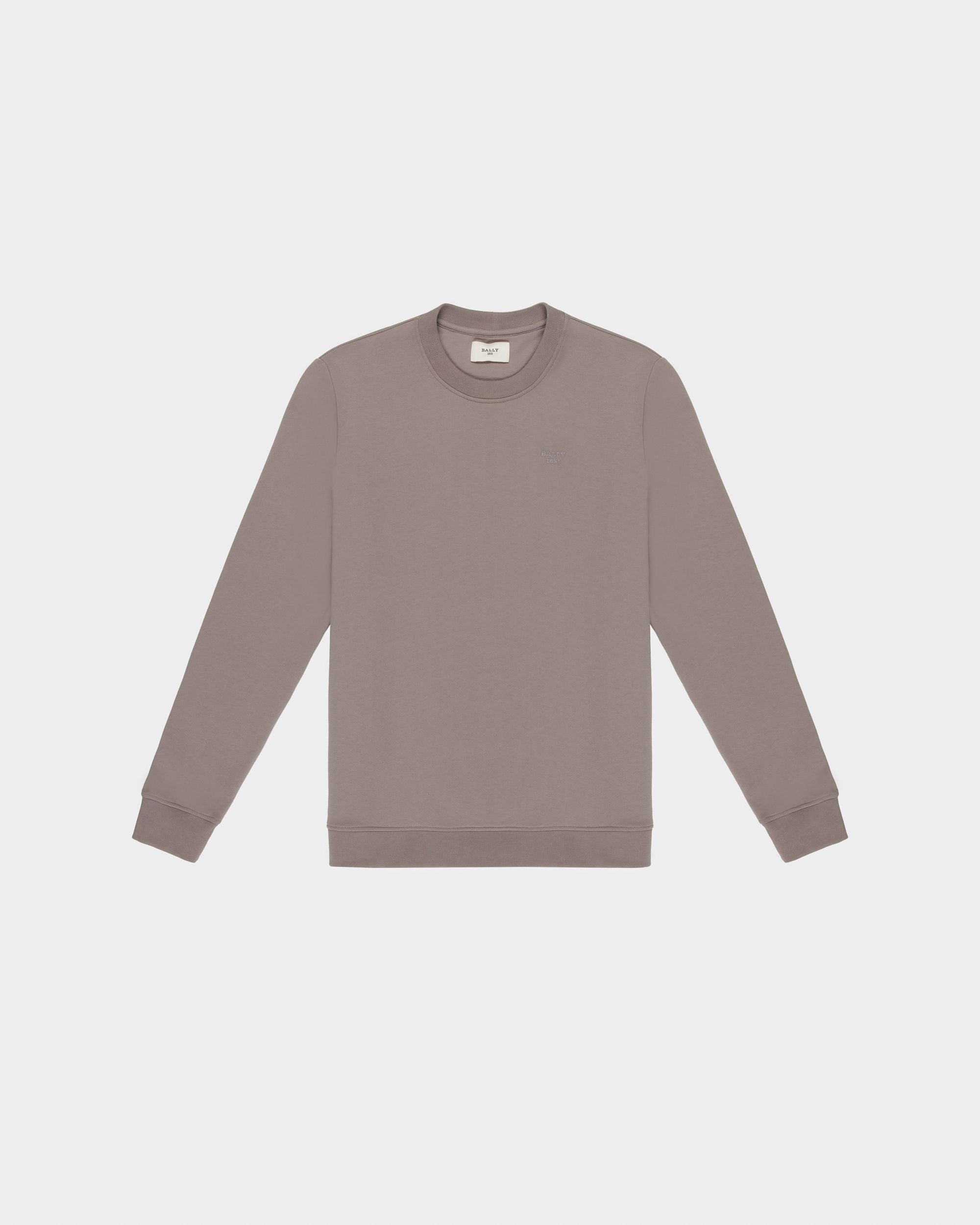 Organic Cotton Mix Sweatshirt In Grey - Women's - Bally - 04