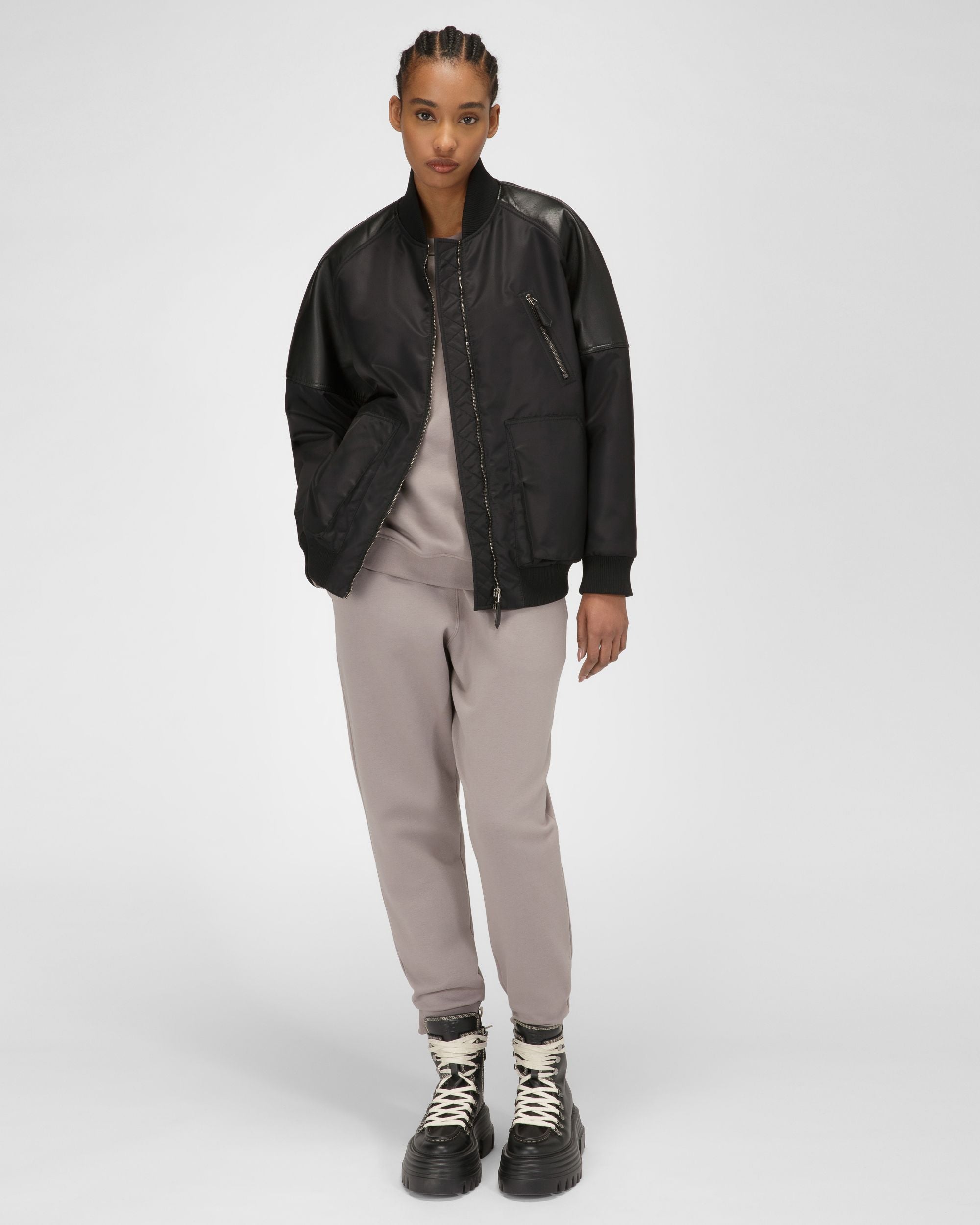 Organic Cotton Mix Sweatshirt In Grey - Women's - Bally - 05