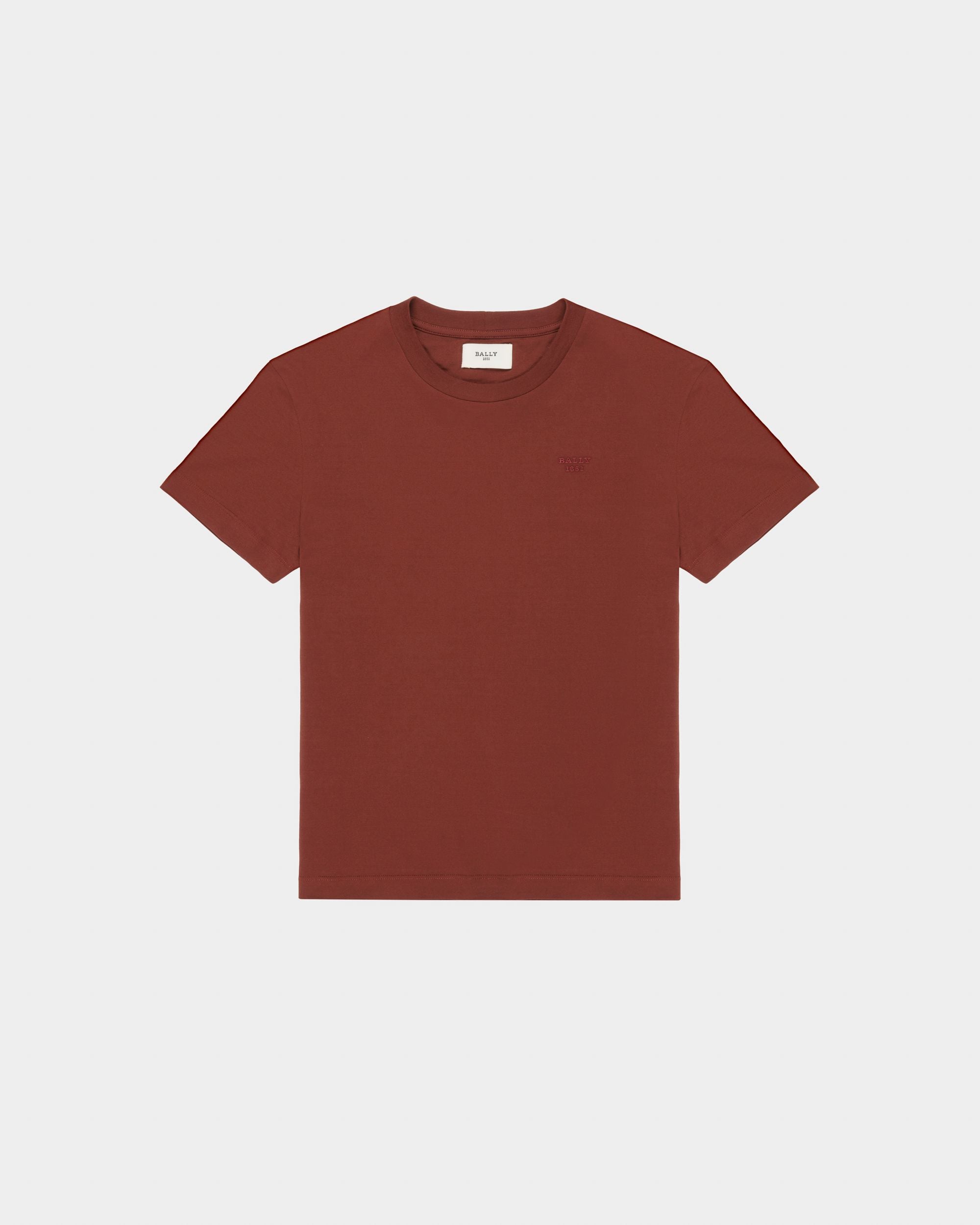 Organic Cotton T-Shirt Heritage Red - Women's - Bally - 04