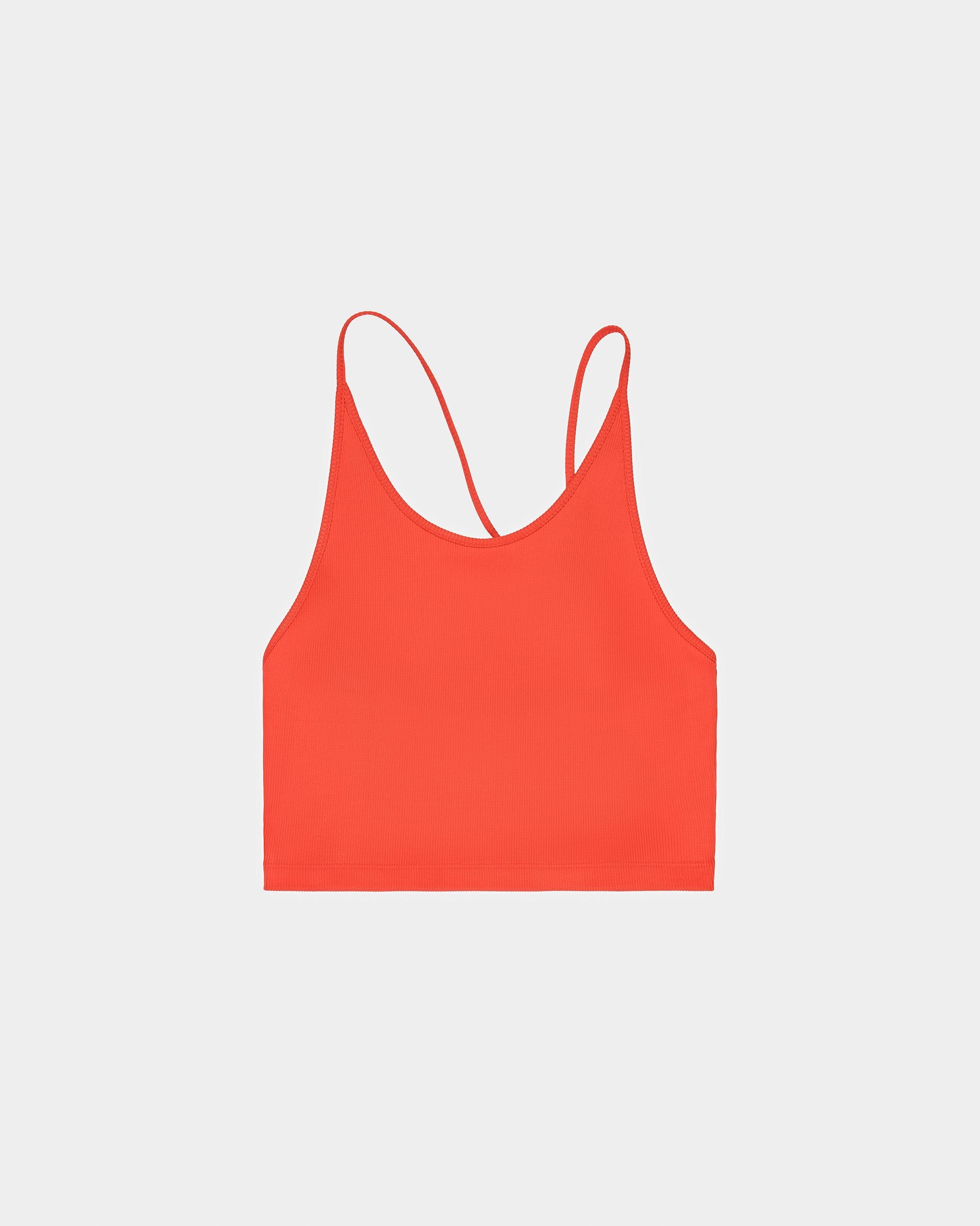 Mixed Blend Tank Top In Orange - Women's - Bally - 01