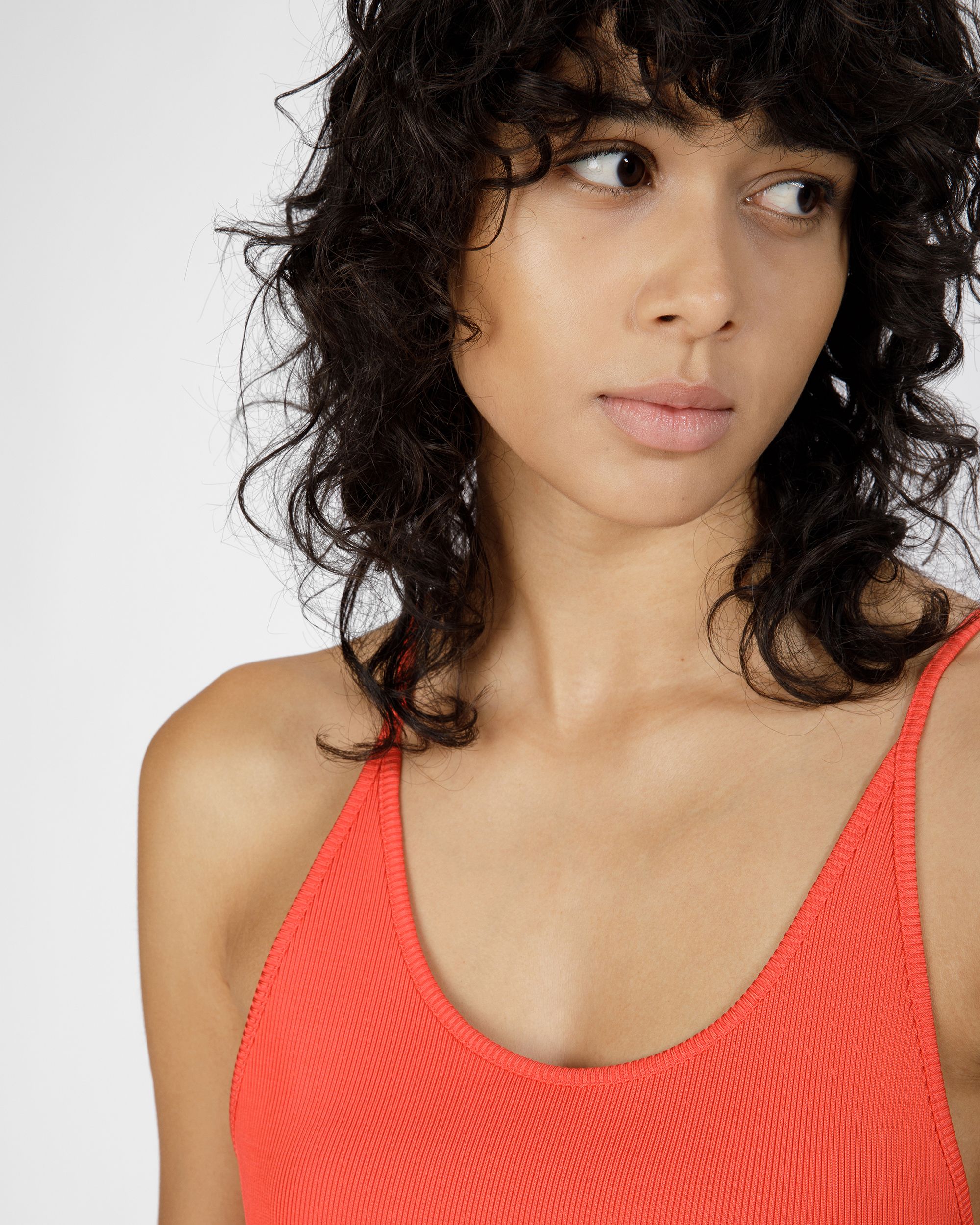 Mixed Blend Tank Top In Orange - Women's - Bally - 04