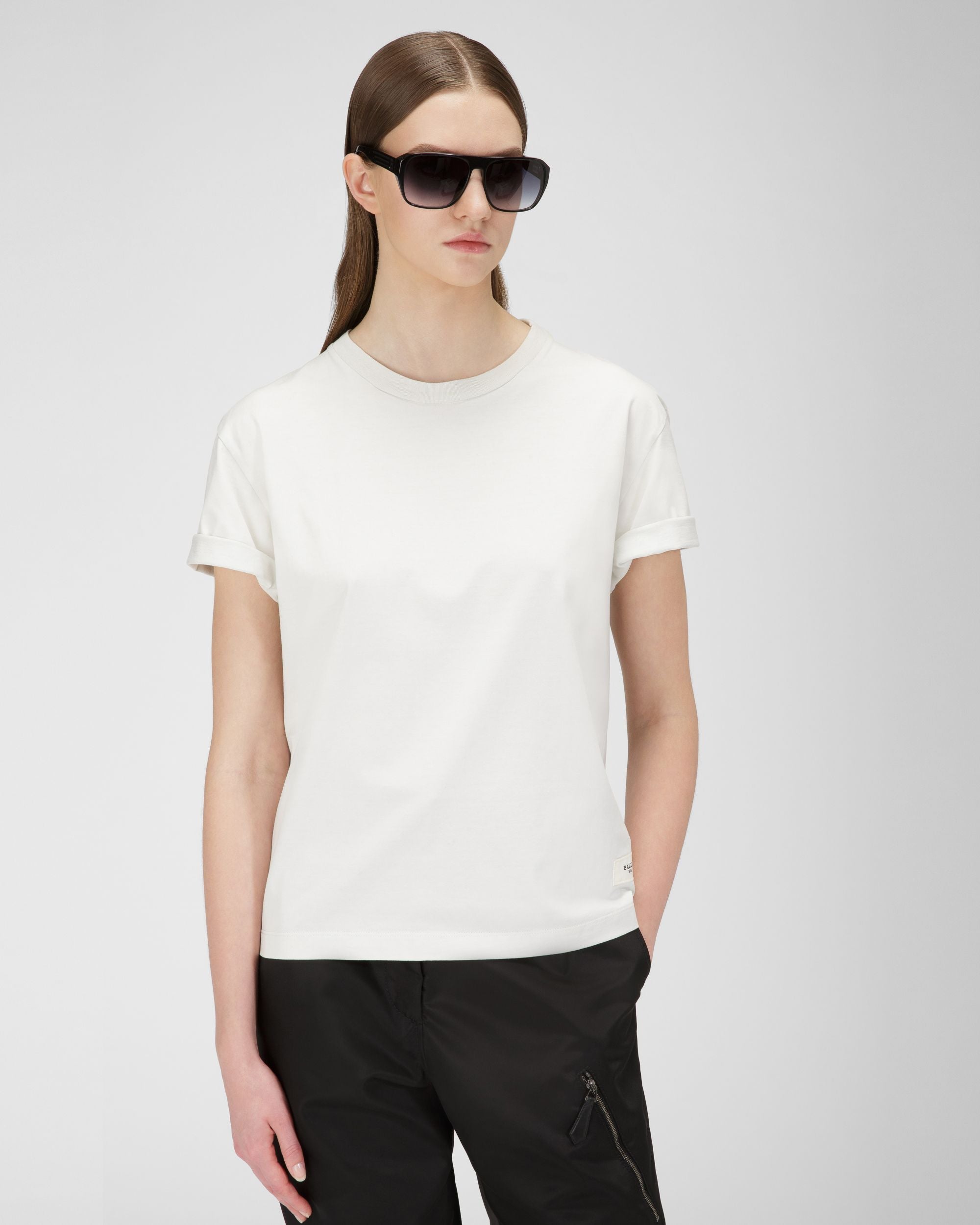 Logo Cotton T-Shirt - Women's - Bally - 01