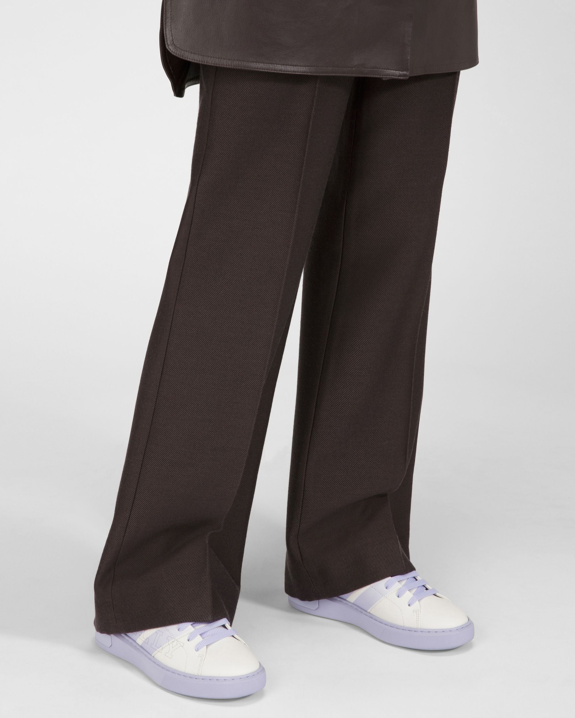 Myra Leather Sneakers In White & Lilac - Women's - Bally - 07