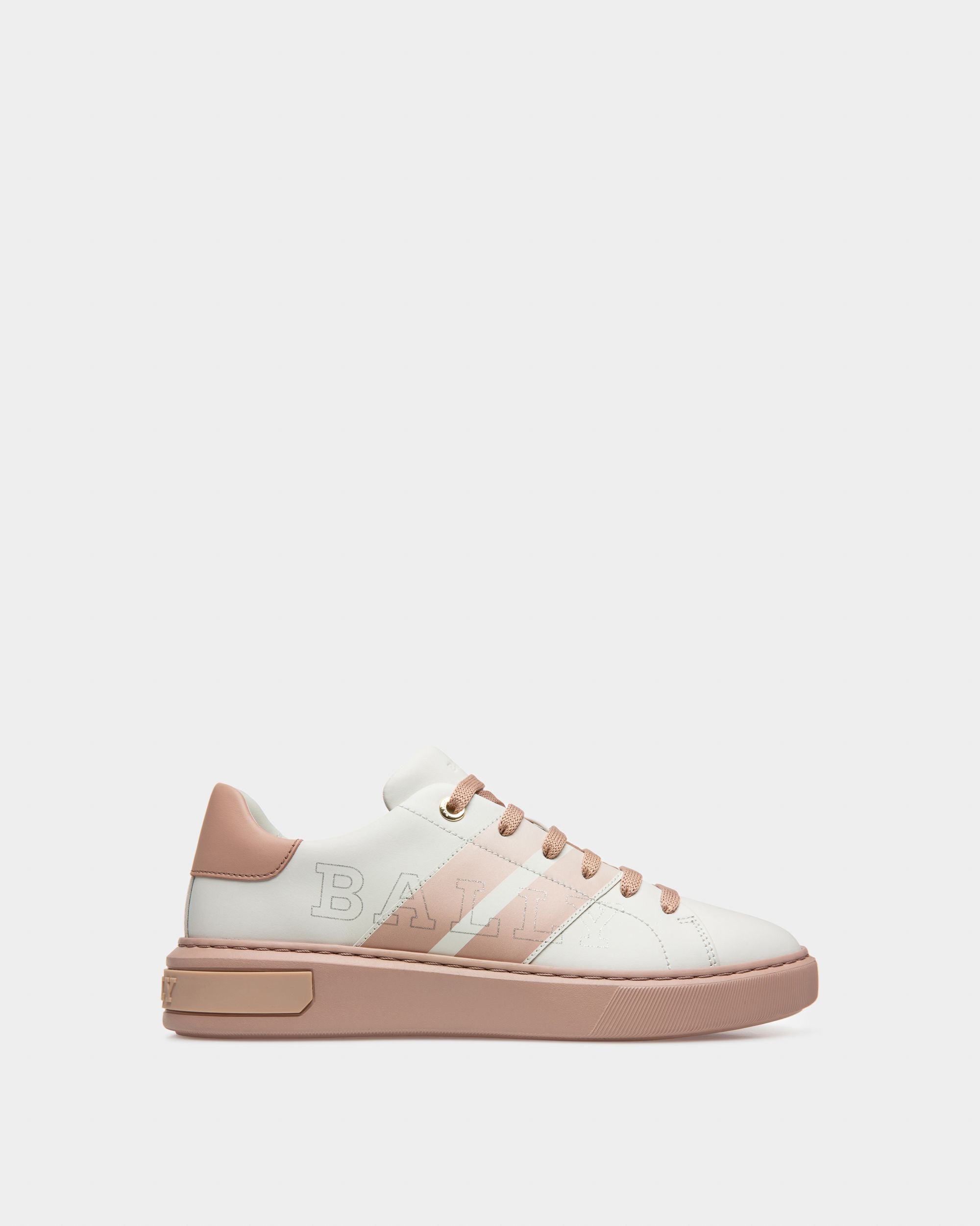 Myra Leather Sneakers In White & Pink - Women's - Bally - 01
