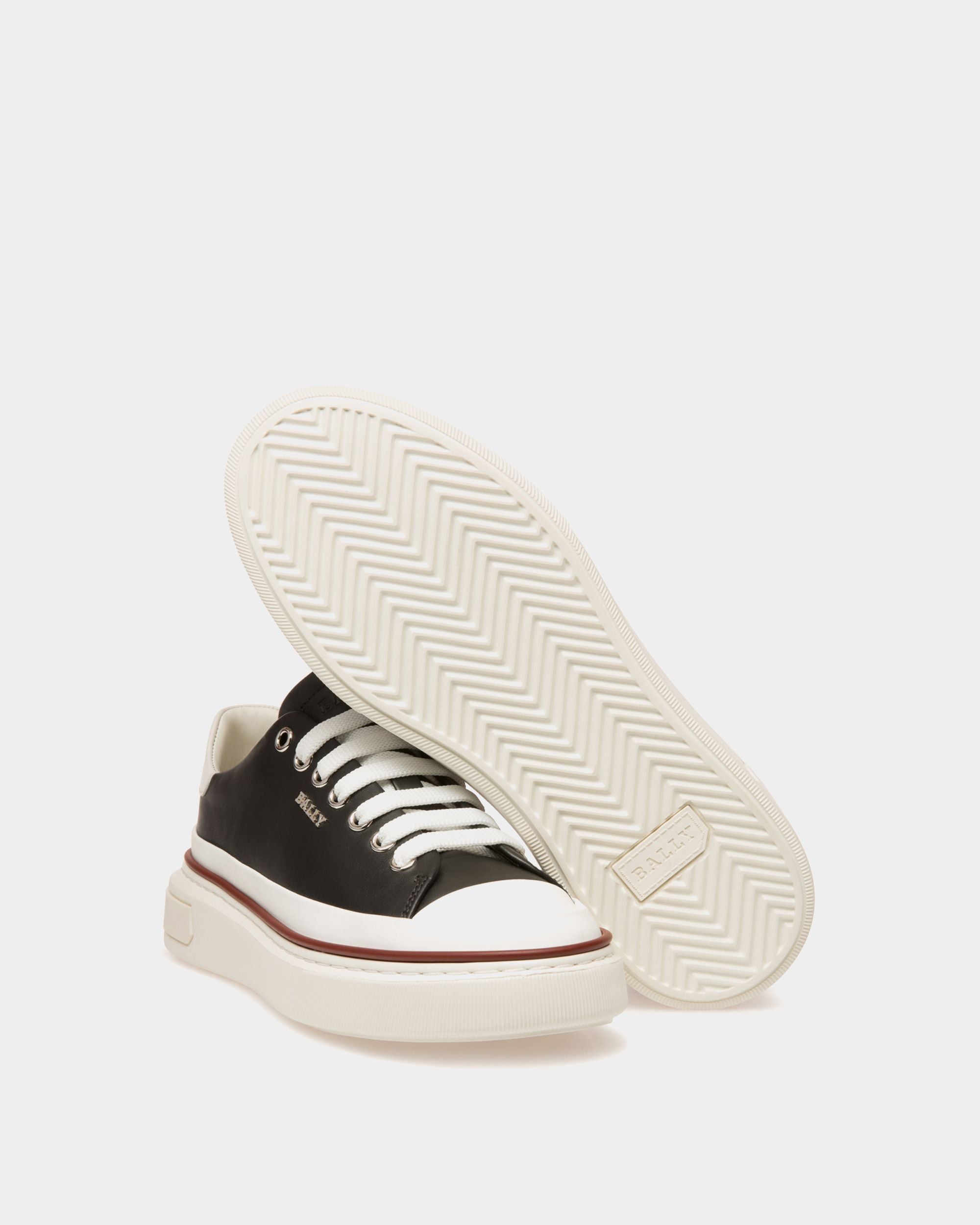 Maily Leather Sneakers In Black - Women's - Bally - 03