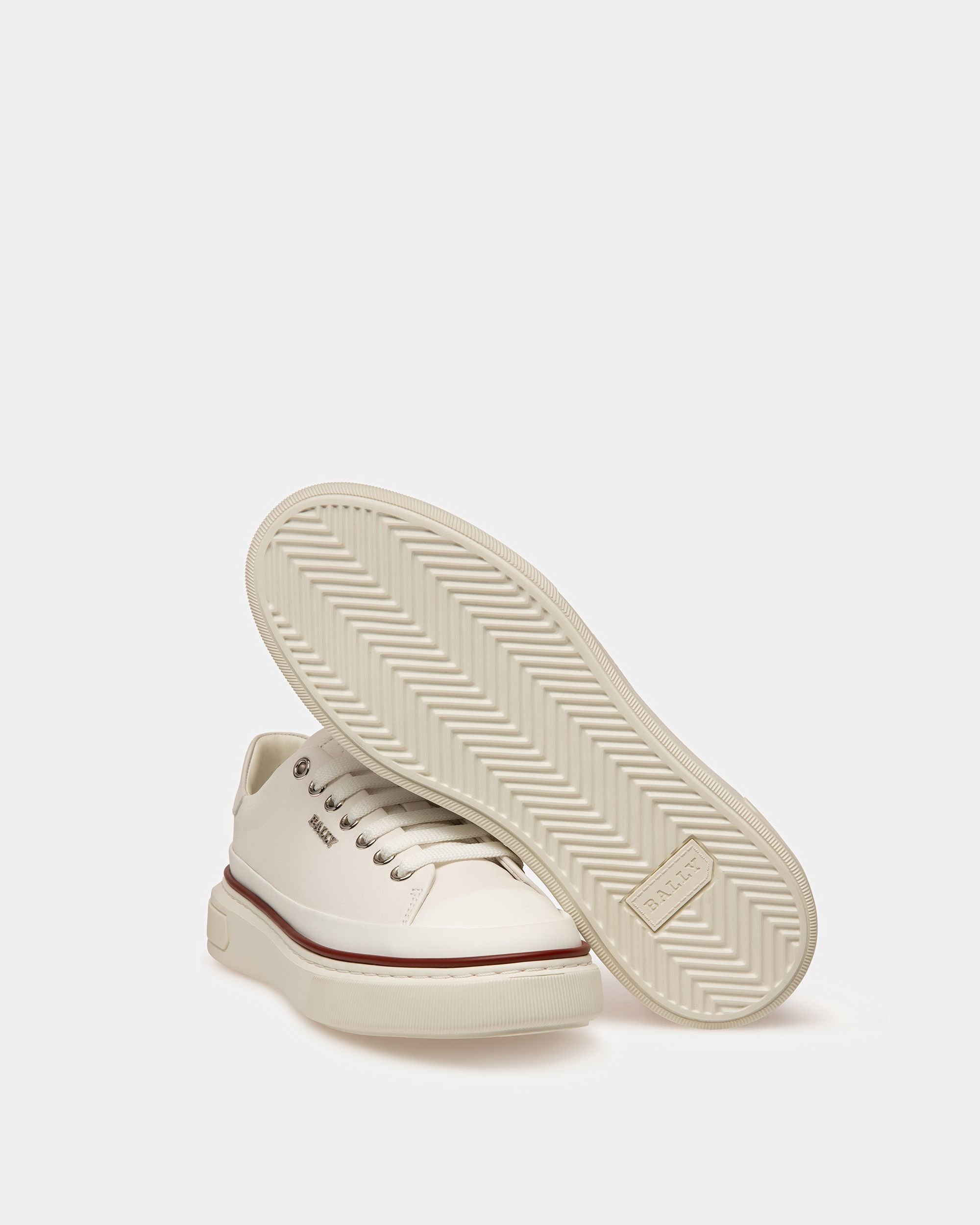 Maily Leather Sneakers In White - Women's - Bally - 03