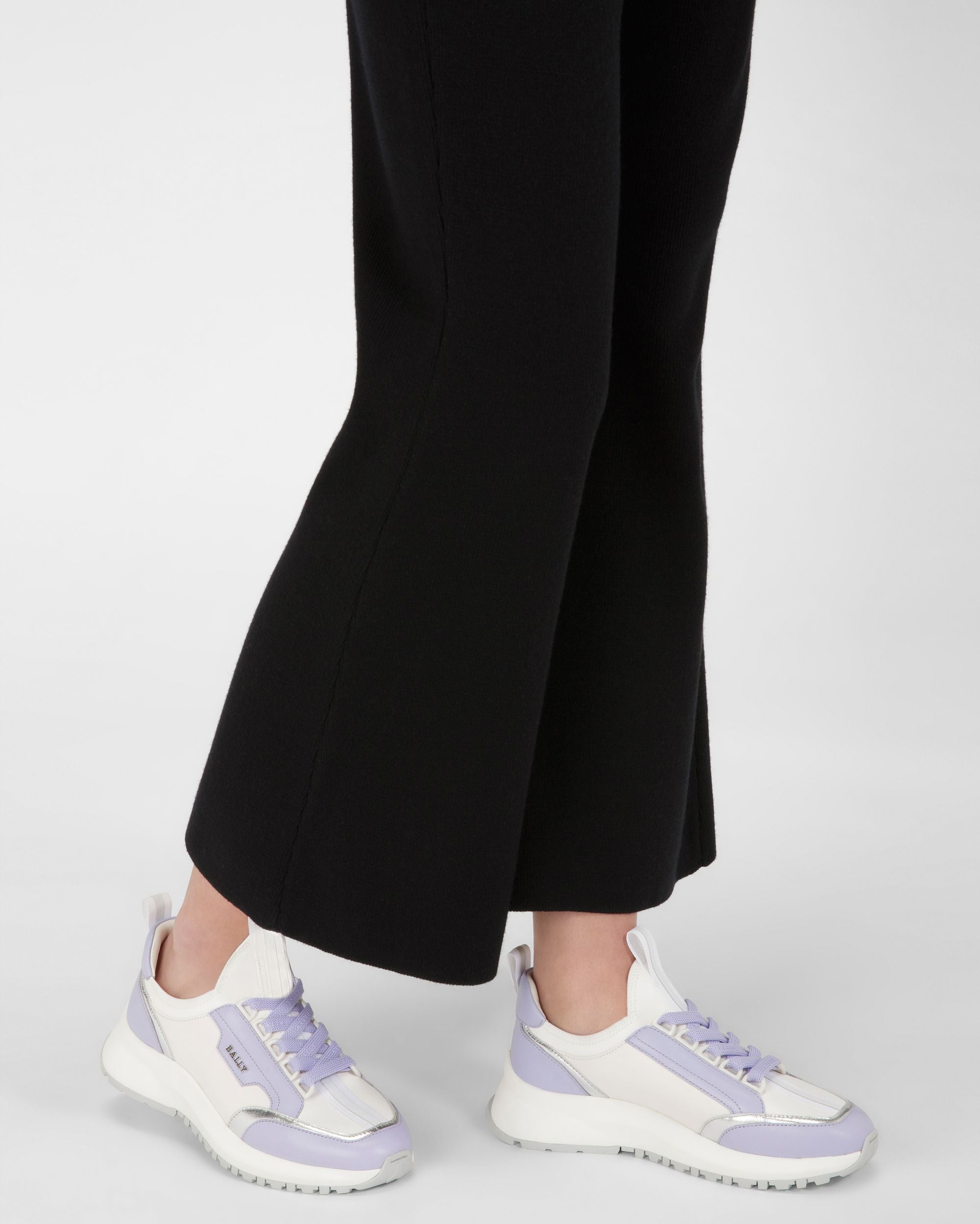 Deven Leather Sneakers In White & Lilac - Women's - Bally - 07