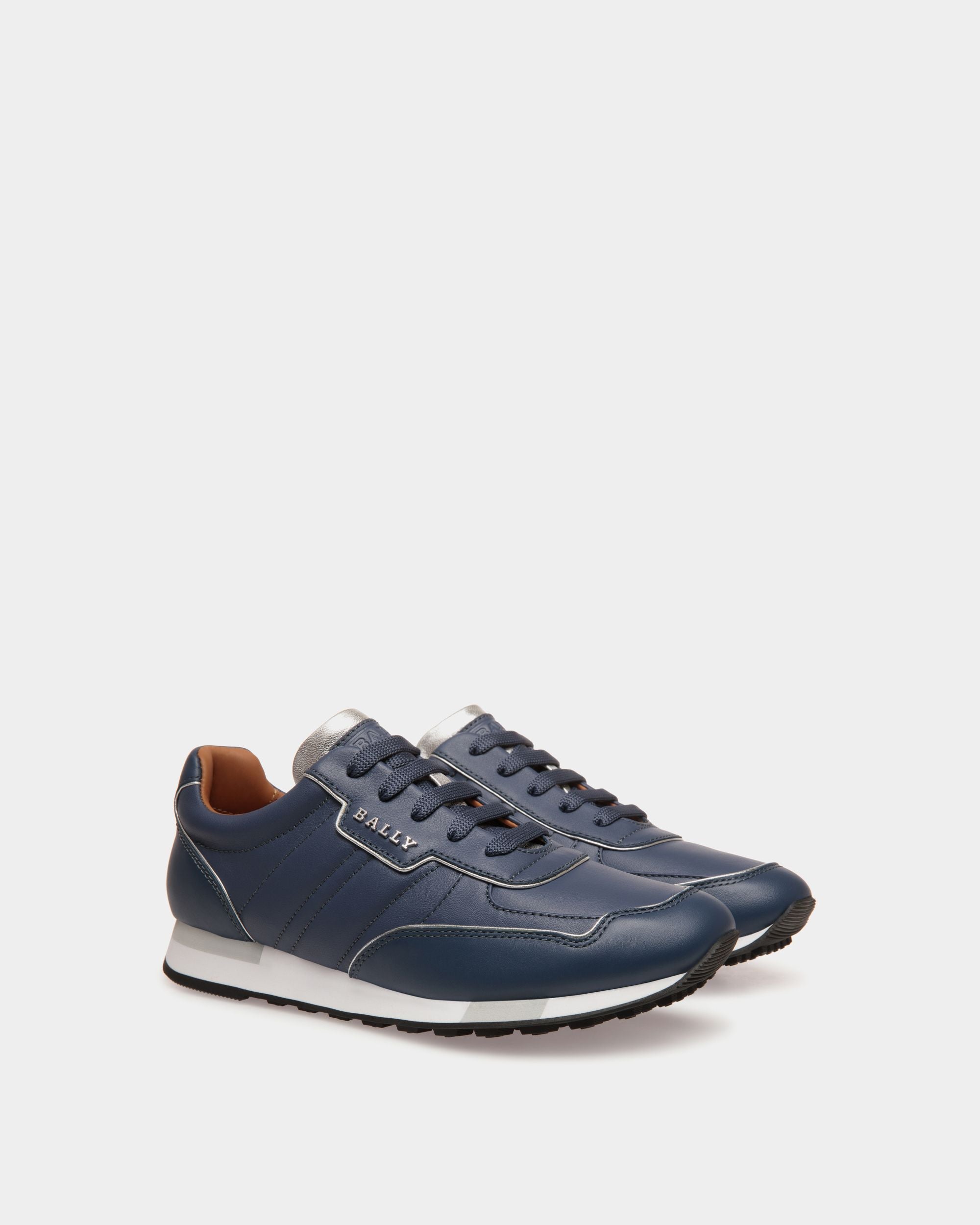Sneaker In Blue  Leather - Women's - Bally - 02