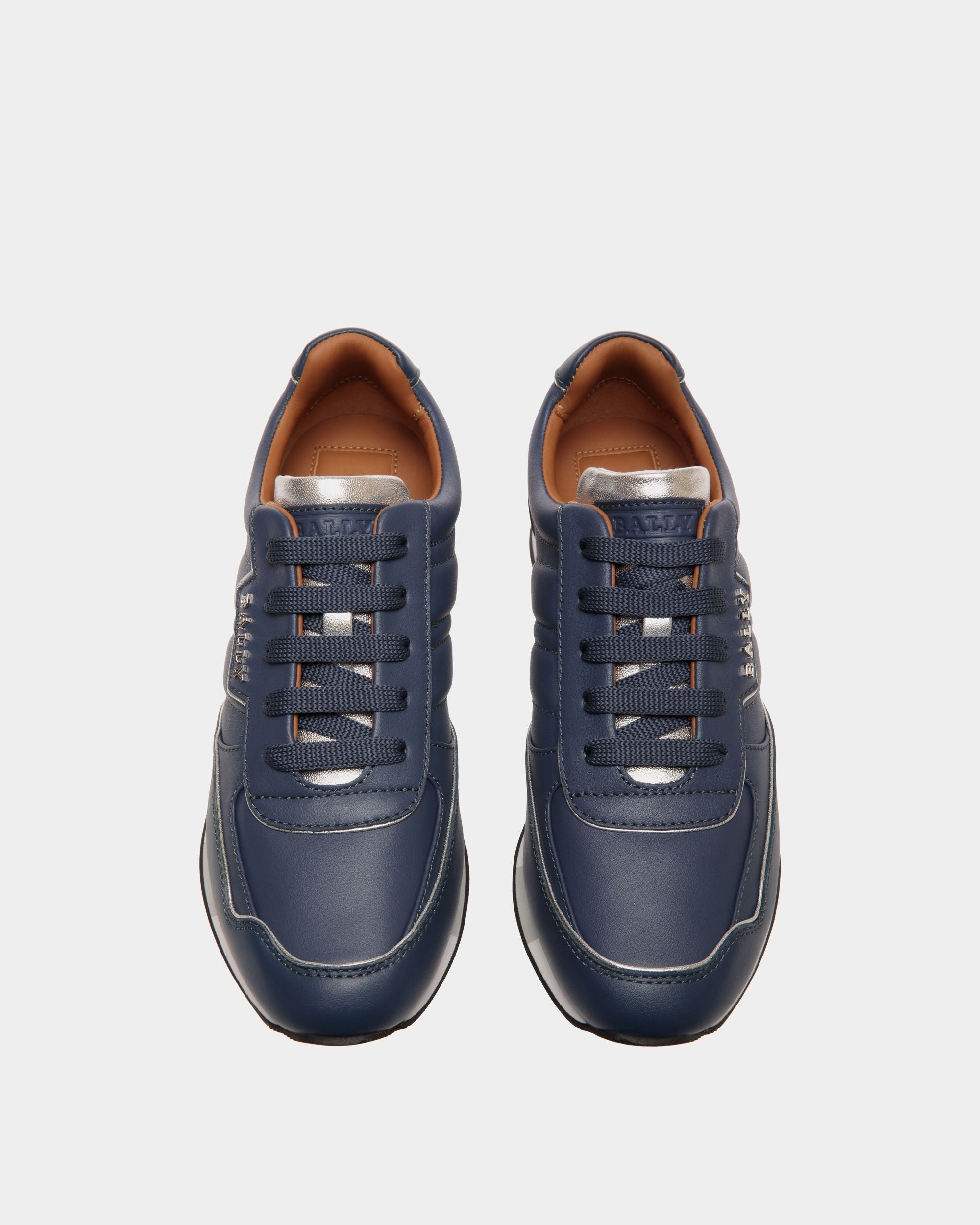 Sneaker In Blue  Leather - Women's - Bally - 04