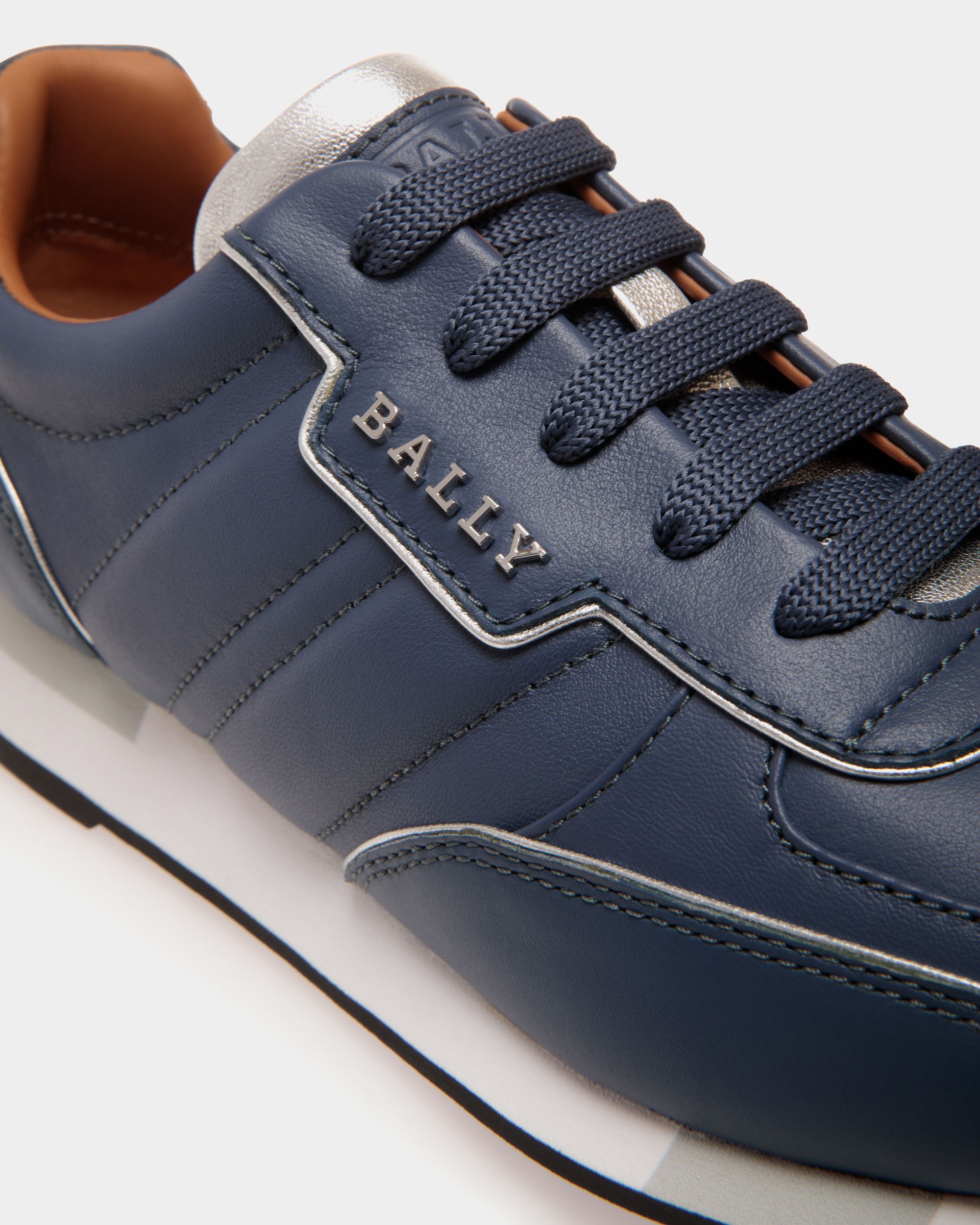 Sneaker In Blue  Leather - Women's - Bally - 05