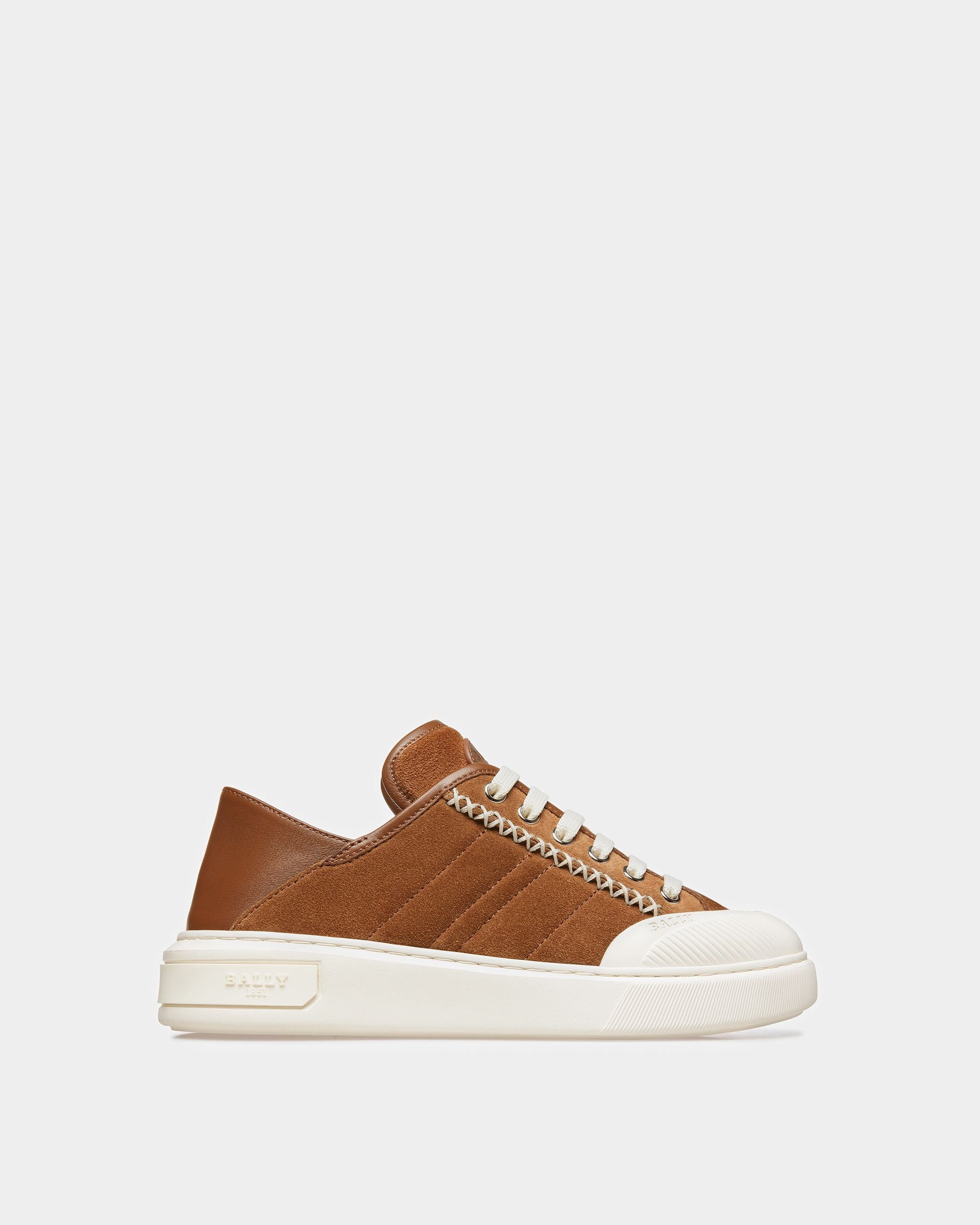 Marily Suede Sneakers In Brown - Women's - Bally - 01