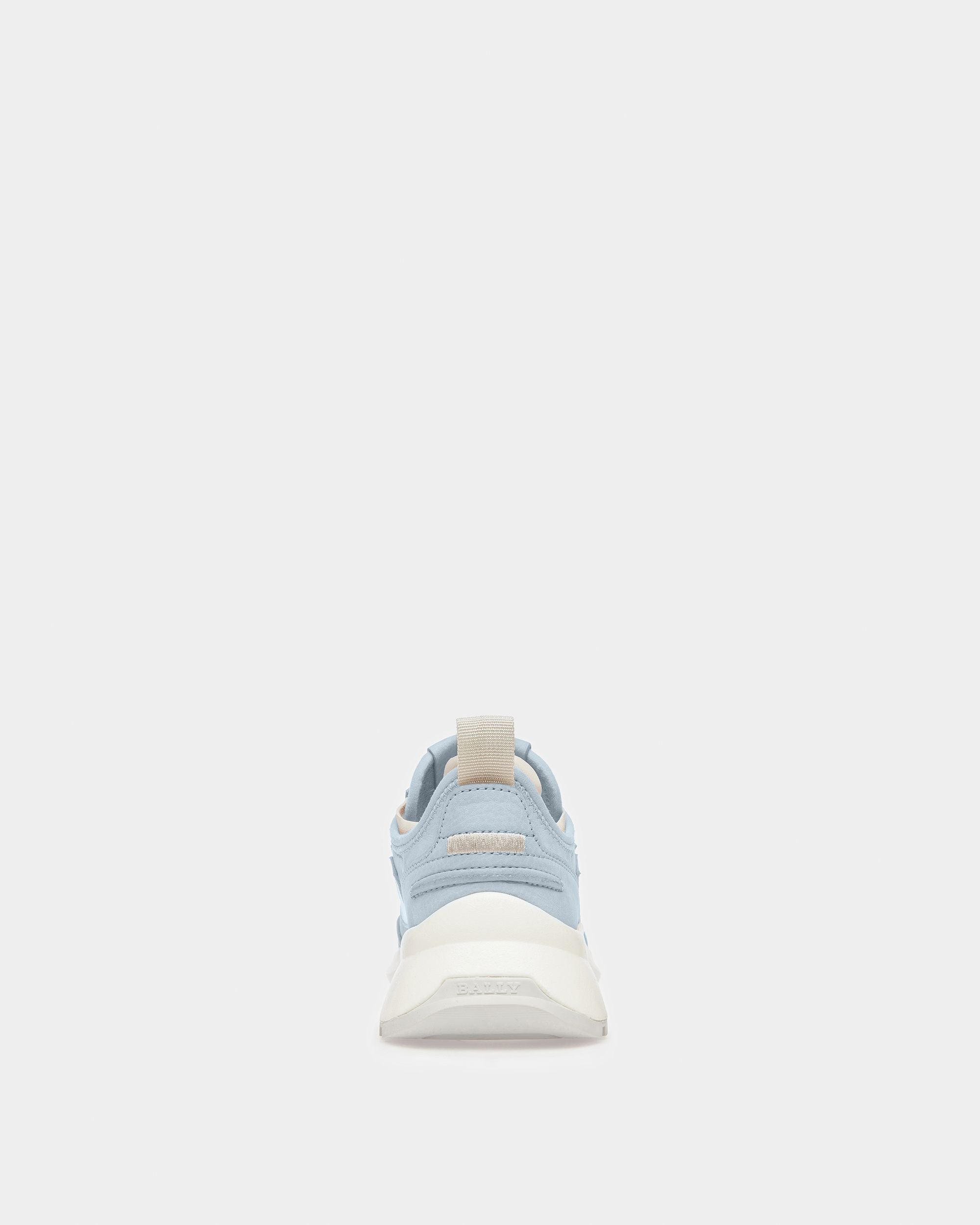 Darys Leather Sneakers In Light Blue And Light Beige - Women's - Bally - 04
