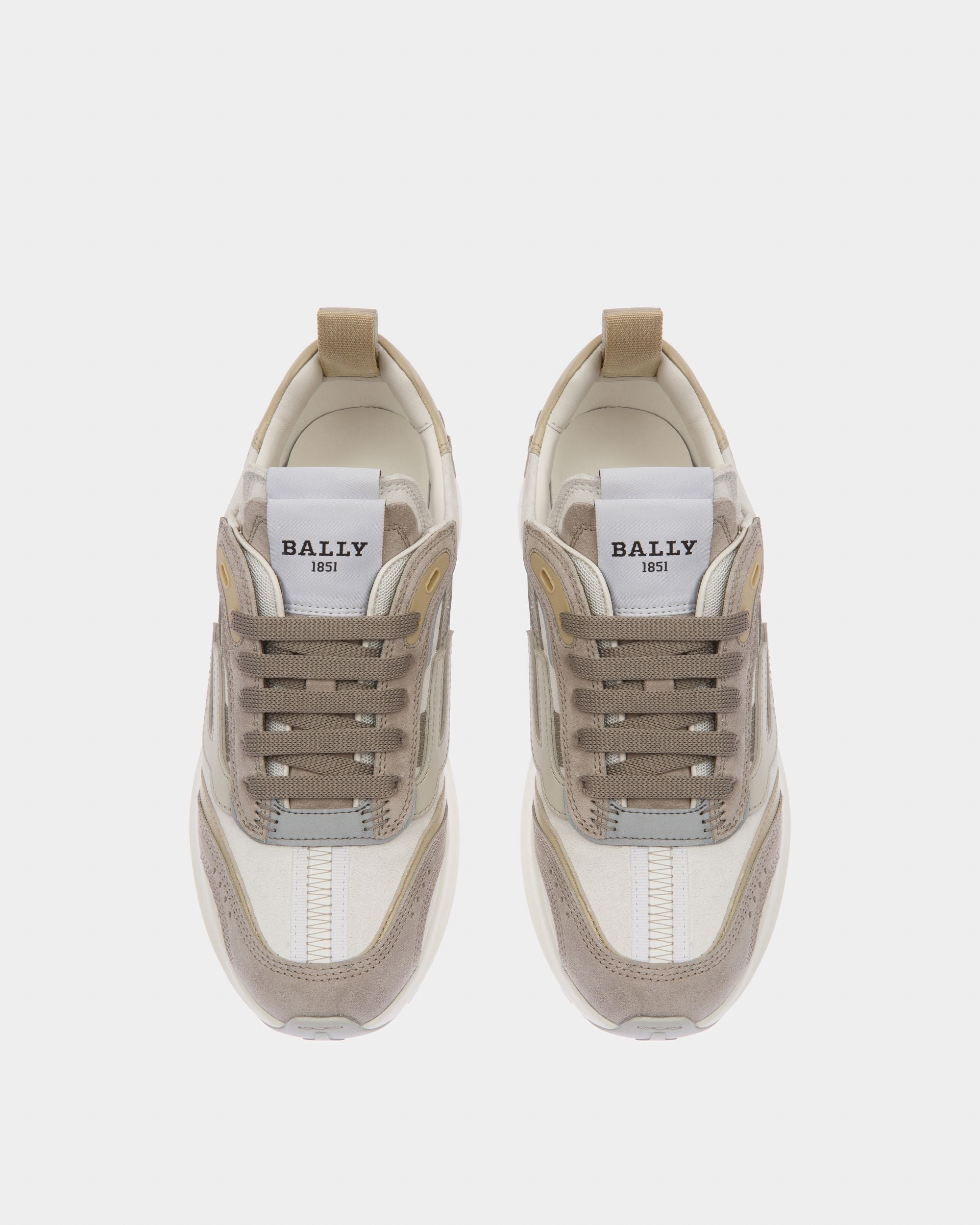 Darky Leather Sneakers In Grey - Women's - Bally - 02