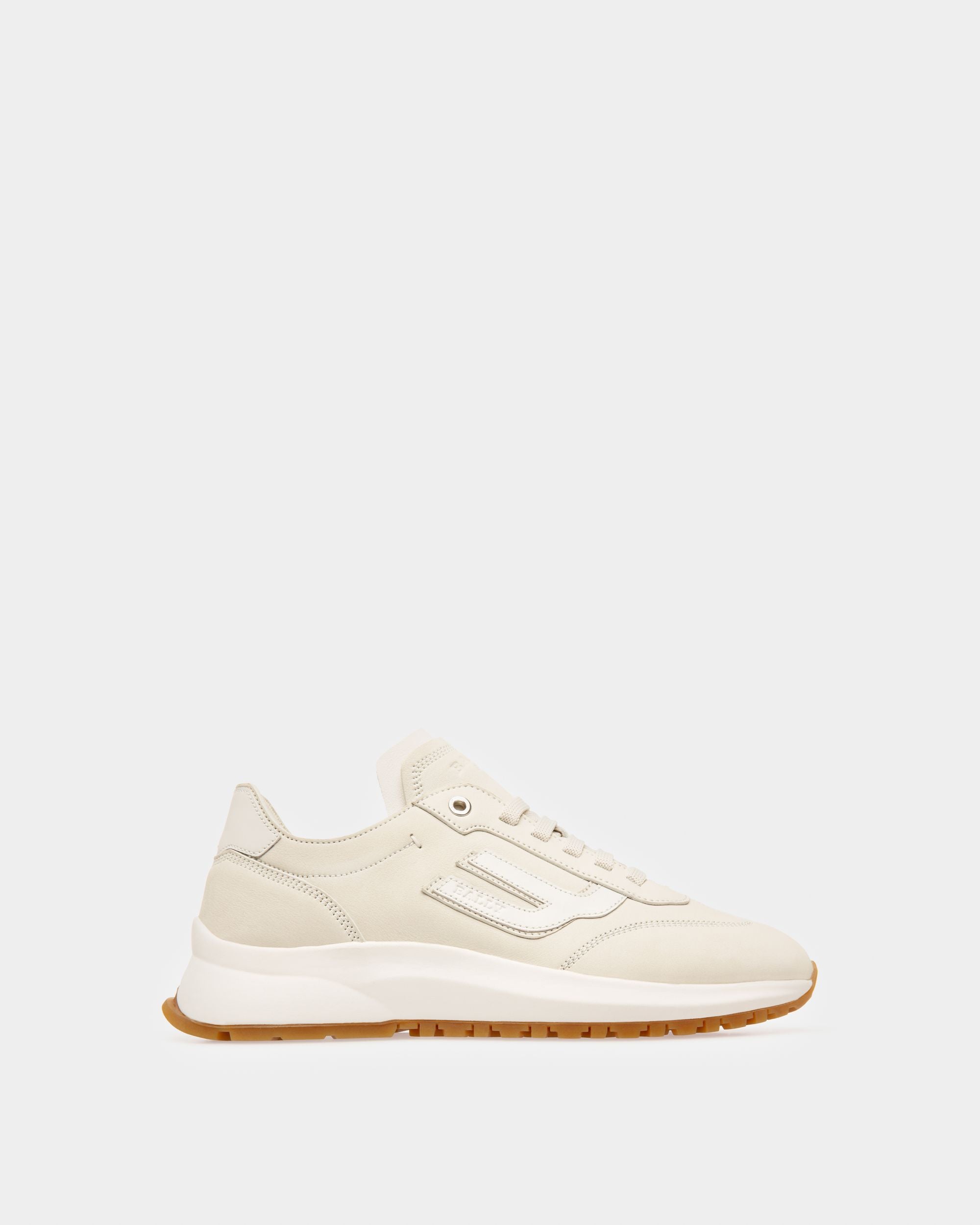 Demyl Leather Sneakers In Denty White & White - Women's - Bally - 01