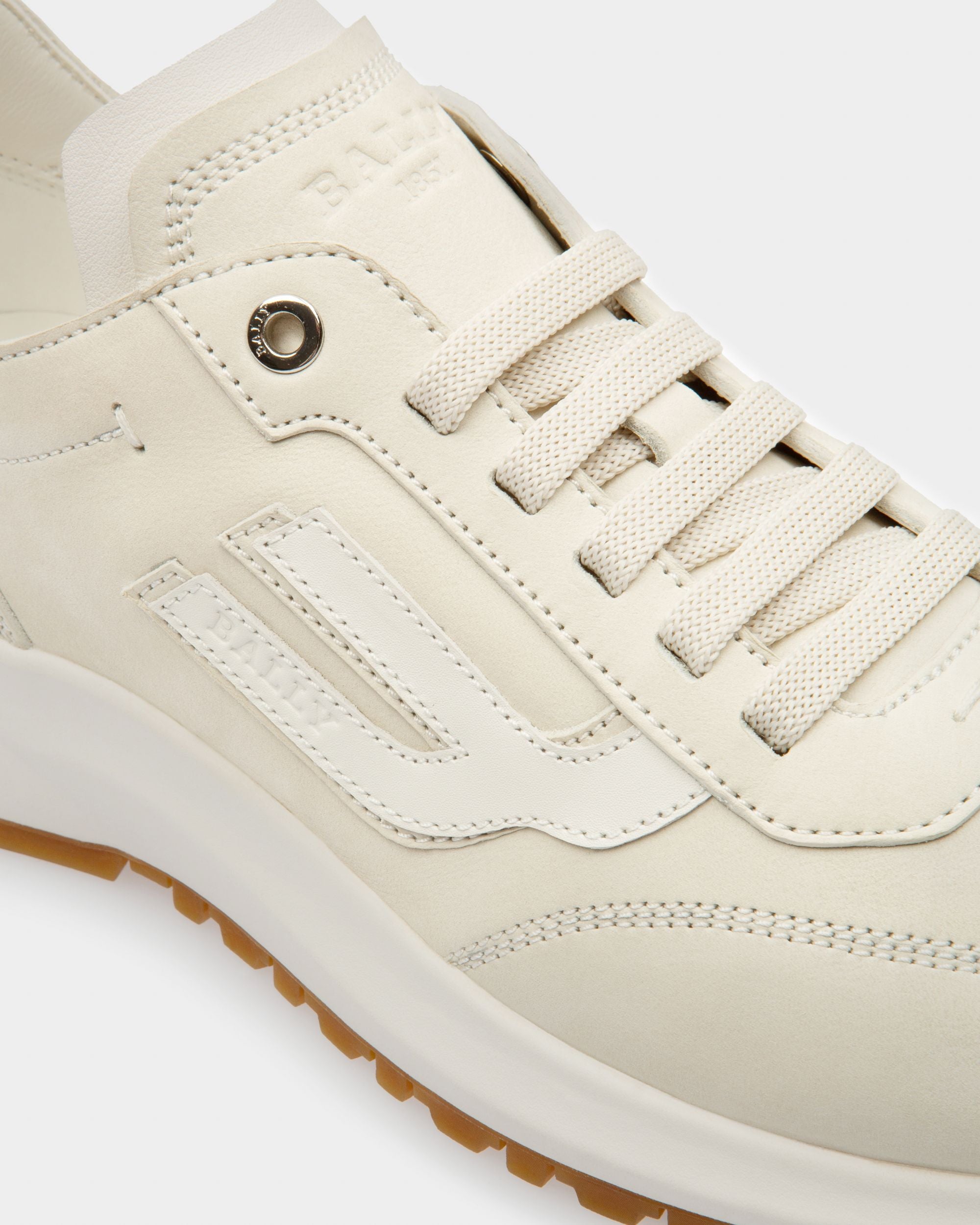 Demyl Leather Sneakers In Denty White & White - Women's - Bally - 06