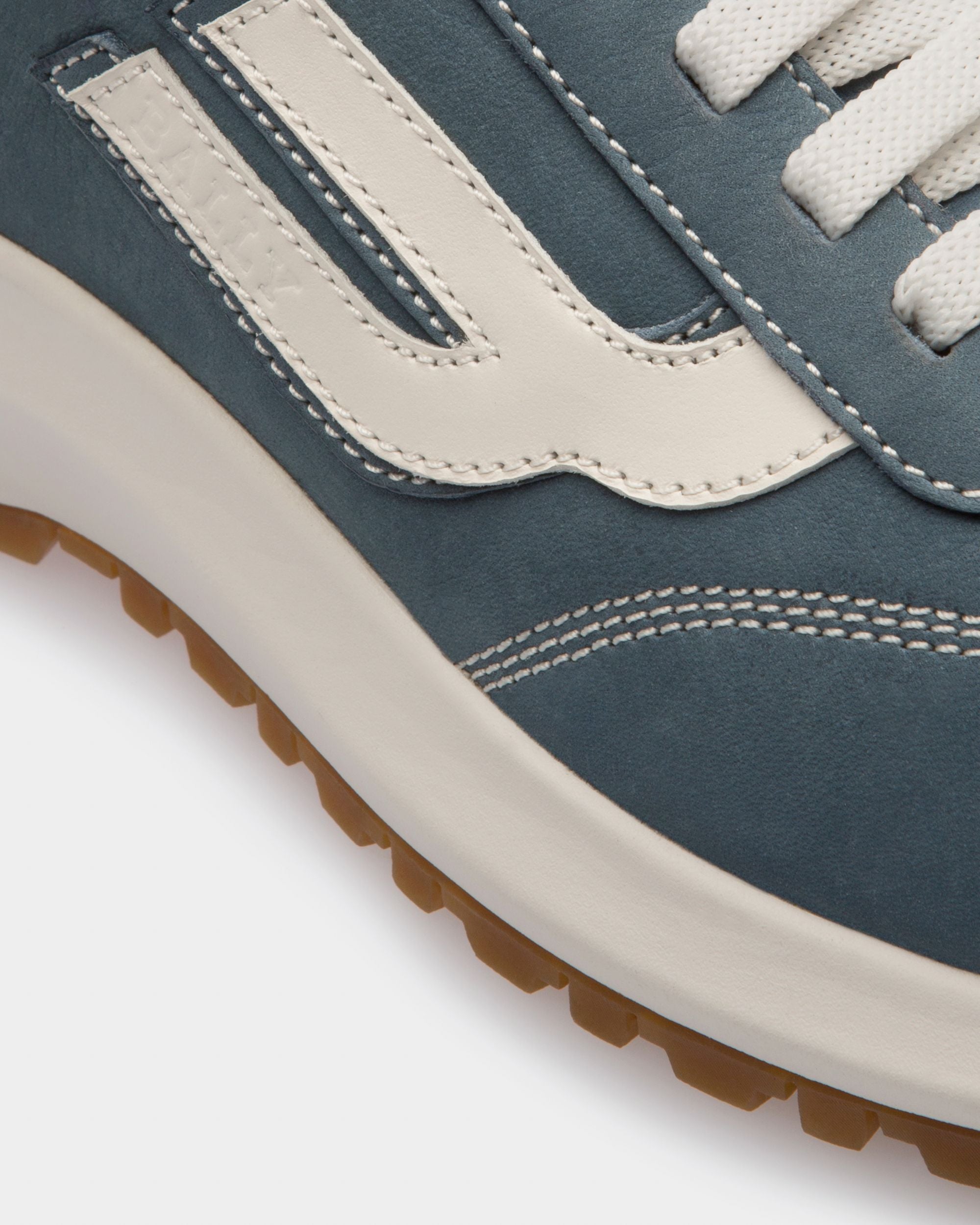 Demyl Leather Sneakers In Blue & White - Women's - Bally - 06