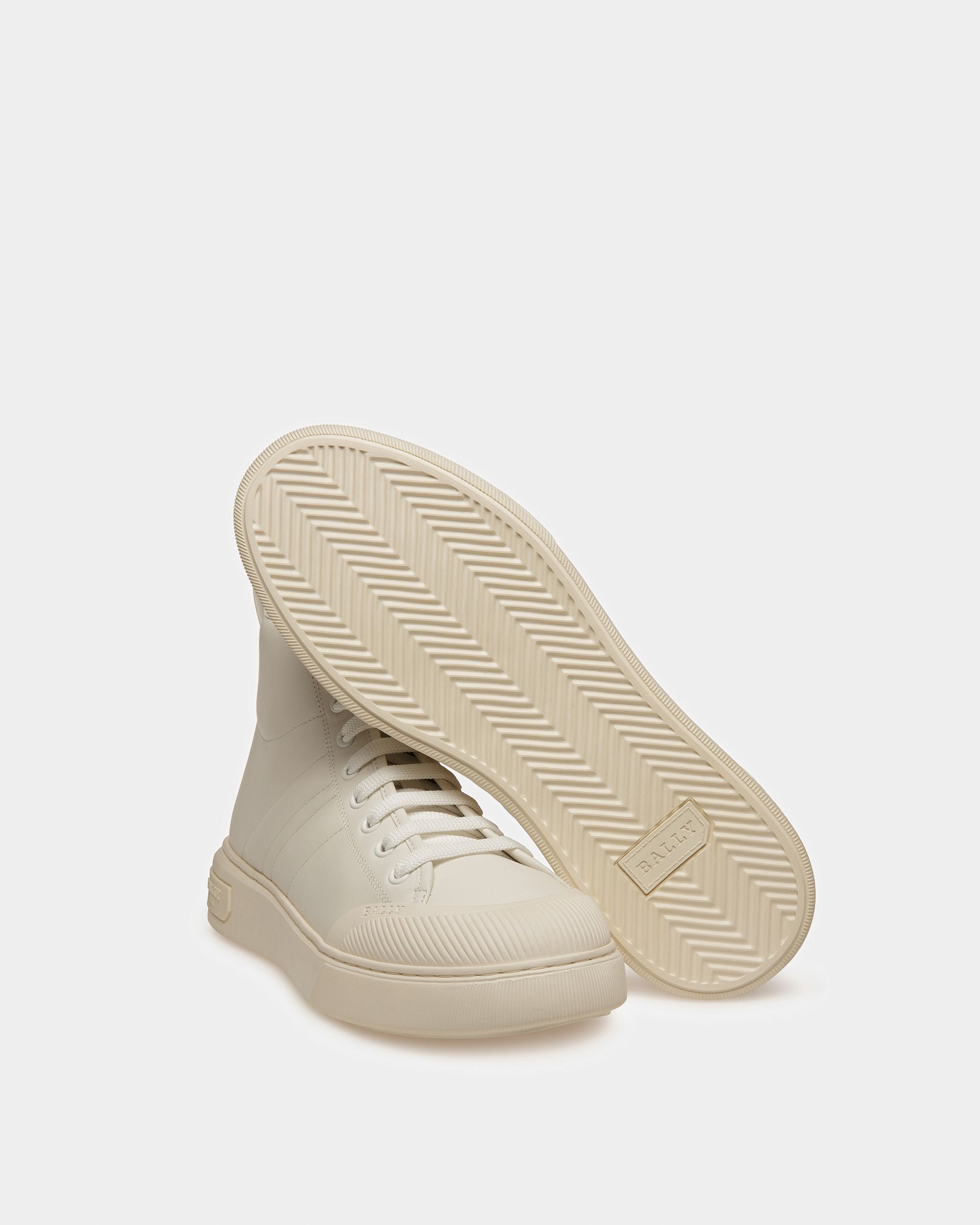 Maren Leather Sneakers In White - Women's - Bally - 04