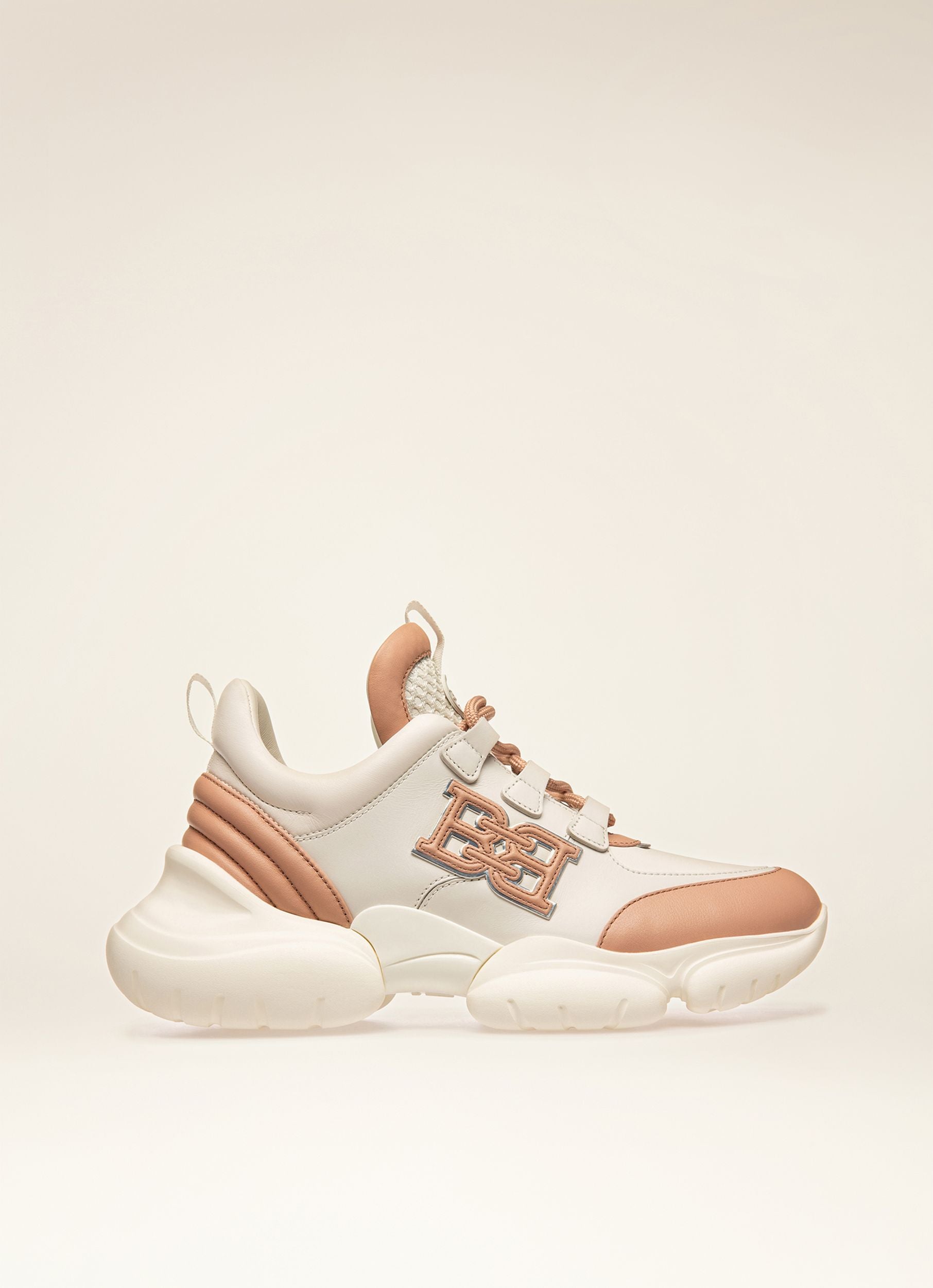 Claires Leather Sneakers In Pink & White - Women's - Bally - 01
