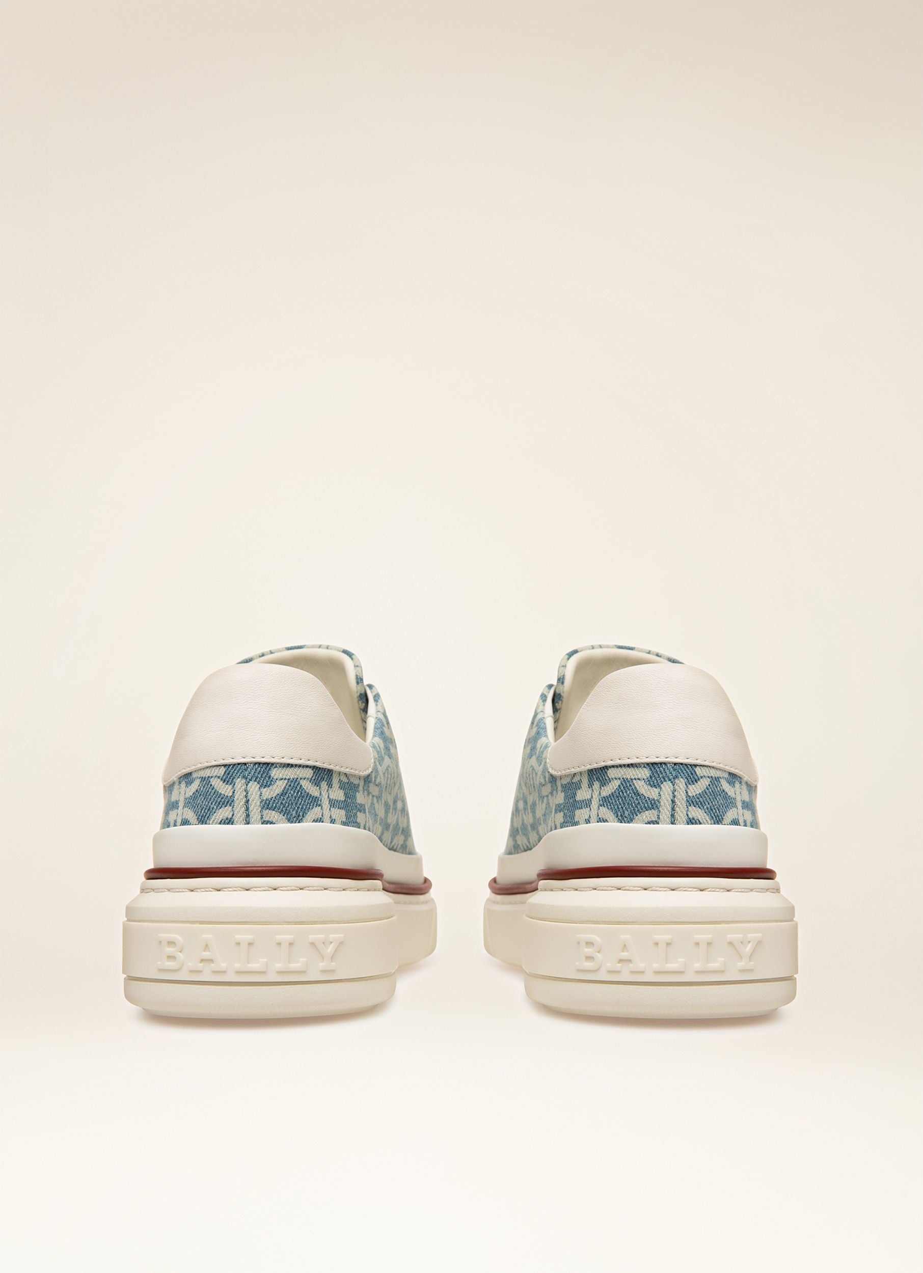 Maily Organic Cotton Denim Sneakers In Blue - Women's - Bally - 03