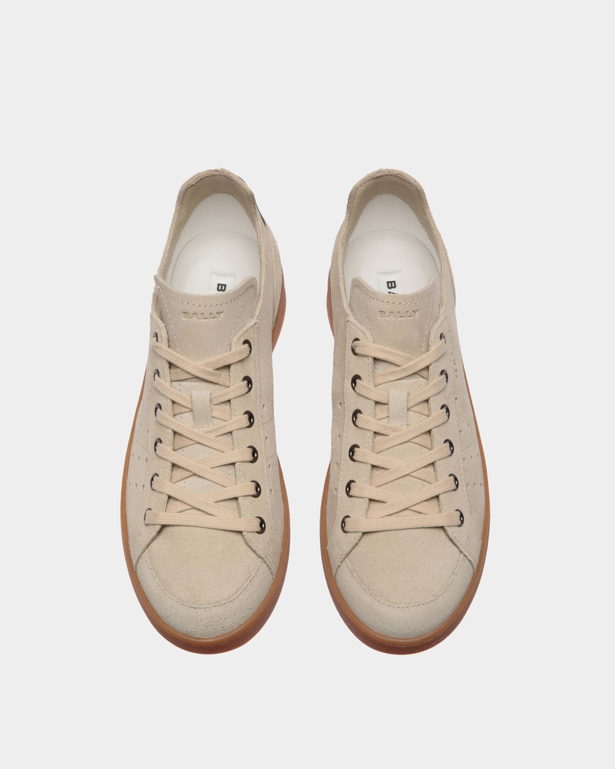 Tennis Sneaker in Champagne Suede - Women's - Bally - 05