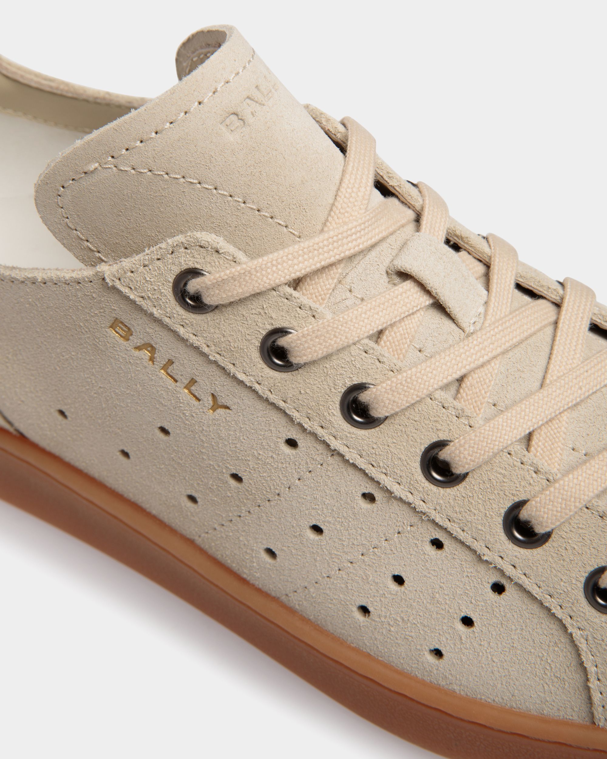 Tennis Sneaker in Champagne Suede - Women's - Bally - 06