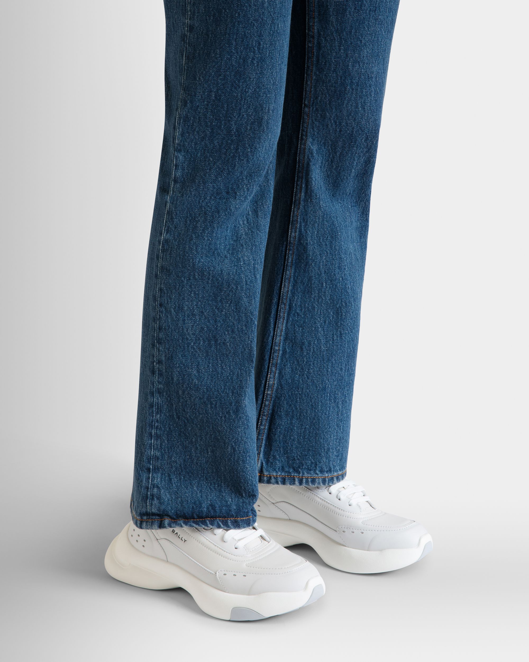 Dune Sneaker in White Leather - Women's - Bally - 02